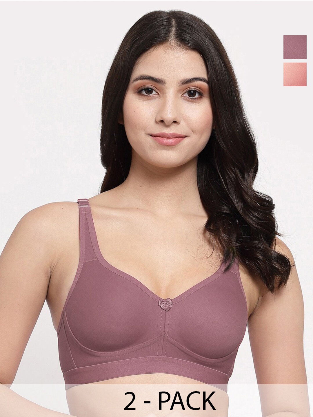 College Girl Pack Of 2 Full Coverage Lightly Padded Minimizer Bra-All Day Comfort, Pink
College Girl Pack Of 2 Full Coverage Lightly Padded Minimizer Bra-All Day Comfort, Pink