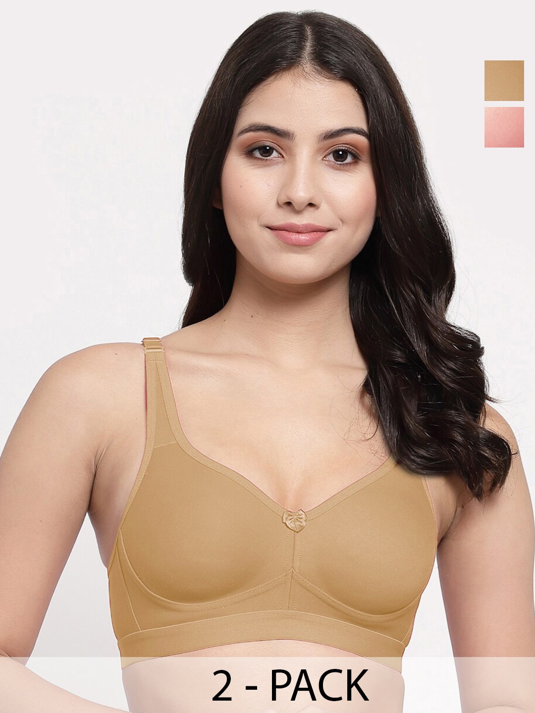 College Girl Pack Of 2 Full Coverage Lightly Padded Minimizer Bra-All Day Comfort, Pink
College Girl Pack Of 2 Full Coverage Lightly Padded Minimizer Bra-All Day Comfort, Pink