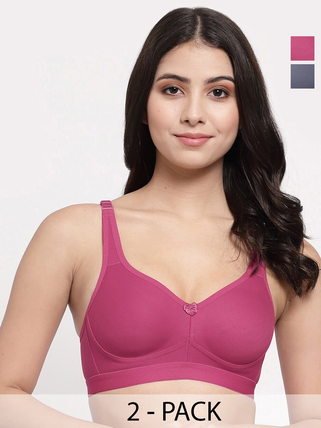 College Girl Pack Of 2 Lightly Padded Super Support Cotton Minimizer Bra-All Day Comfort, Grey
College Girl Pack Of 2 Lightly Padded Super Support Cotton Minimizer Bra-All Day Comfort, Grey
