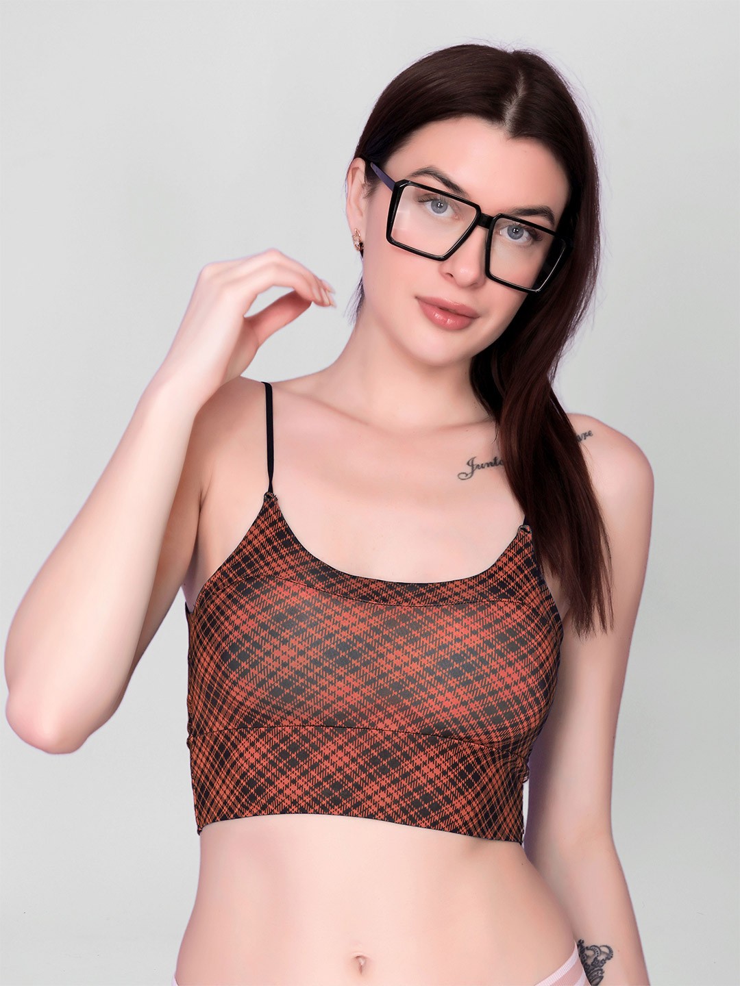 Gopalvilla Checked Full Coverage Lightly Padded Everyday Bra With All Day Comfort, Orange
Gopalvilla Checked Full Coverage Lightly Padded Everyday Bra With All Day Comfort, Orange