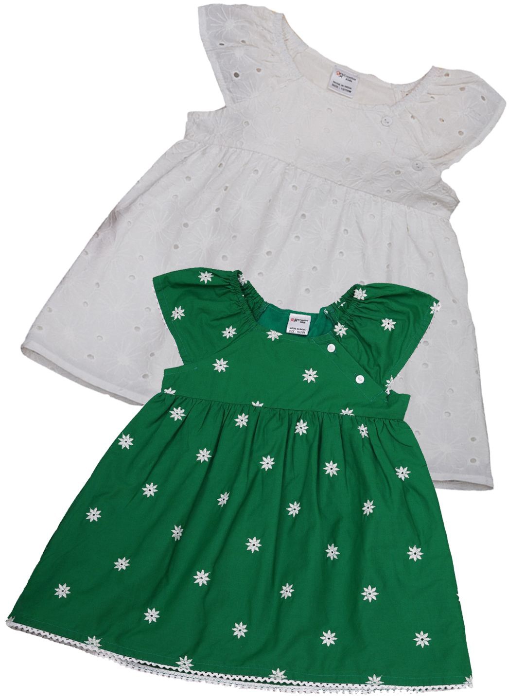 Creative Kids Girls Pack Of 3 Floral Print Round Neck Cap Sleeves A-Line Dress, Green
Creative Kids Girls Pack Of 3 Floral Print Round Neck Cap Sleeves A-Line Dress, Green