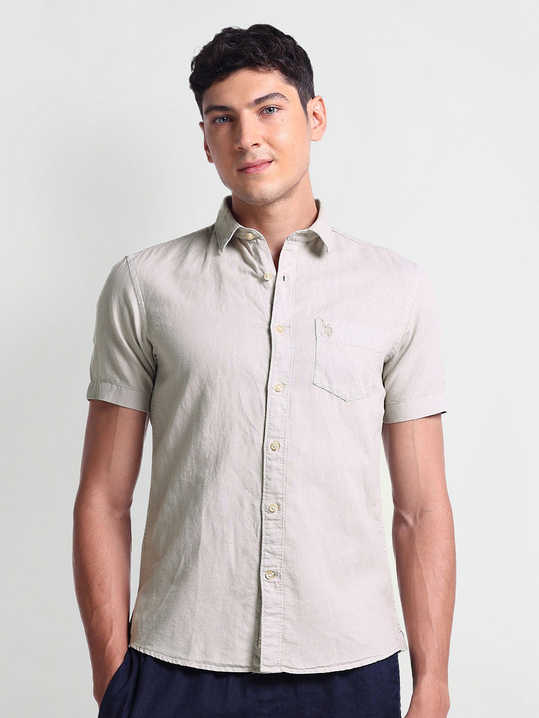U.S. Polo Assn. Denim Co. Plus Size Slim Fit Spread Collar Twill Weave Casual Shirt, Grey
U.S. Polo Assn. Denim Co. Plus Size Slim Fit Spread Collar Twill Weave Casual Shirt, Grey