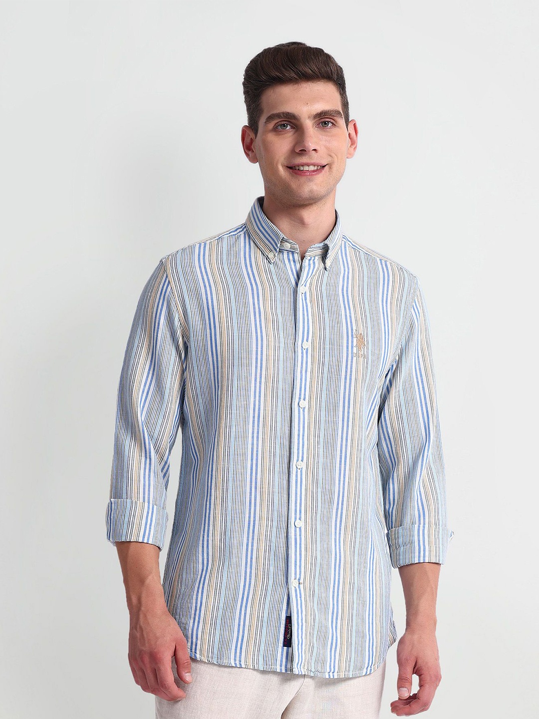 U.S. Polo Assn. Denim Co. Plus Size Slim Fit Striped Button-Down Collar Casual Shirt, White
U.S. Polo Assn. Denim Co. Plus Size Slim Fit Striped Button-Down Collar Casual Shirt, White
