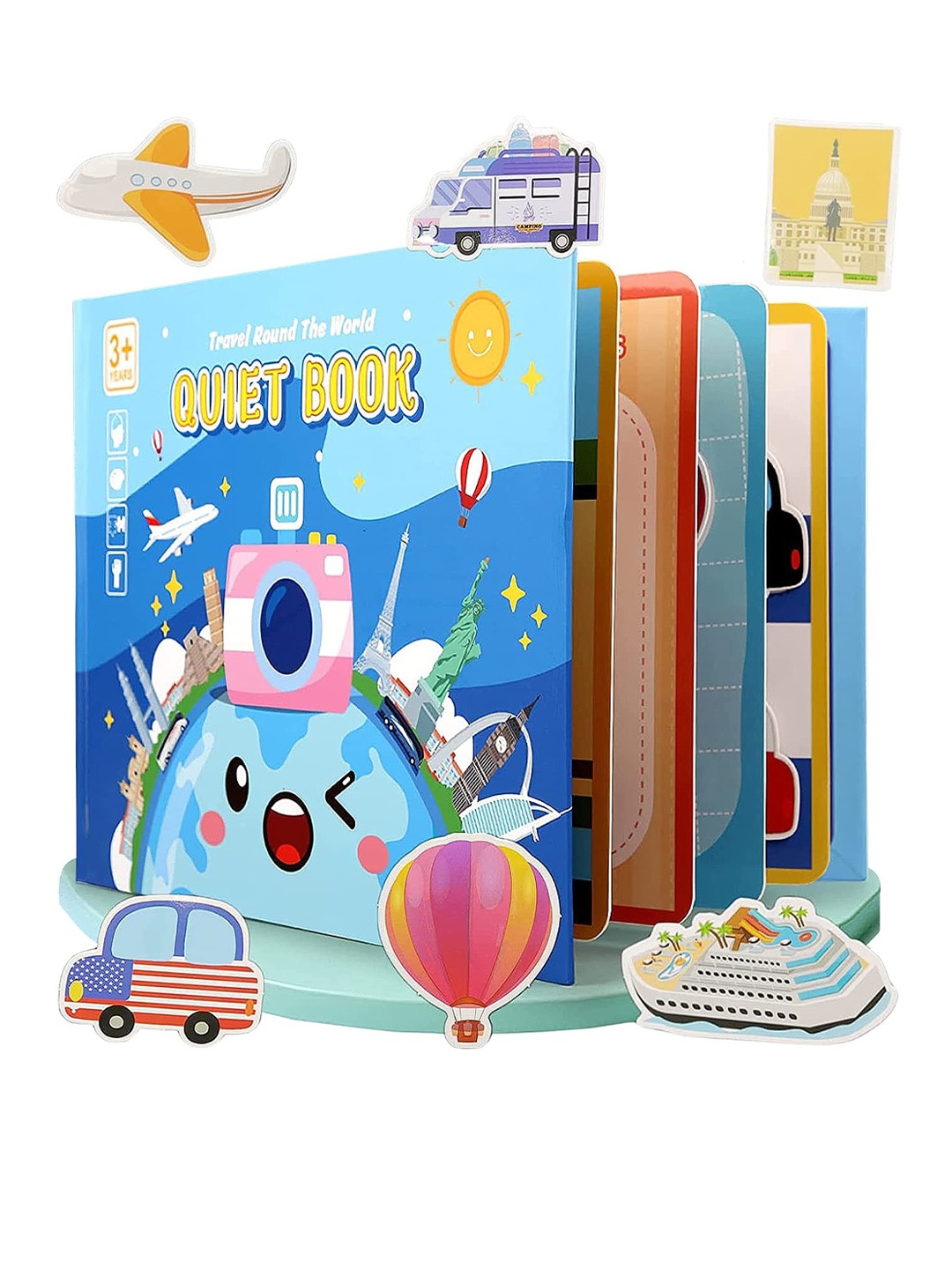 Kidology Unisex Kids Montessori Travel Around Quiet Busy Educational Book Toy, Blue
Kidology Unisex Kids Montessori Travel Around Quiet Busy Educational Book Toy, Blue