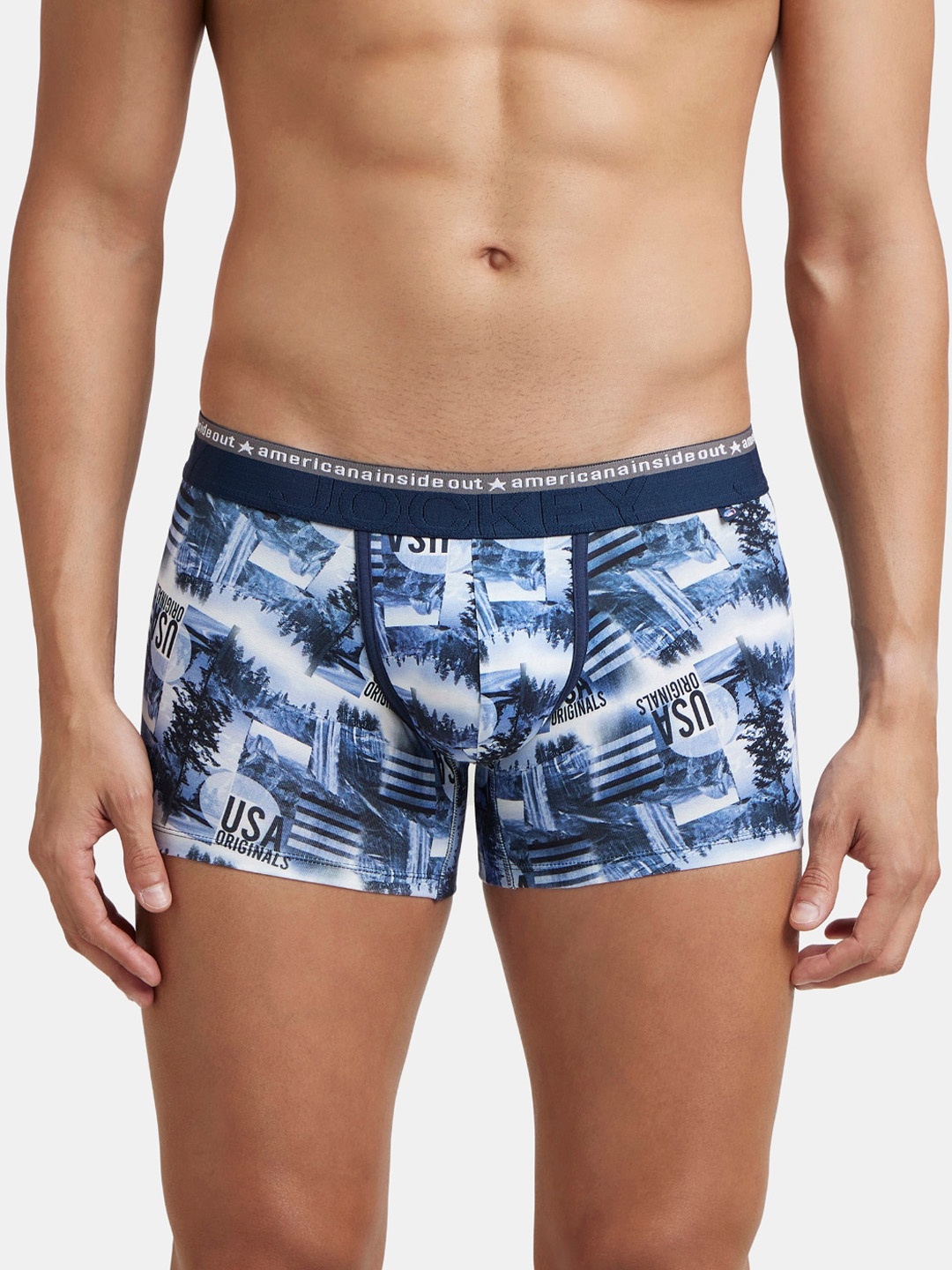 Jockey Super Combed Cotton Stretch Printed Trunk with Ultrasoft Waistband-US63, White
Jockey Super Combed Cotton Stretch Printed Trunk with Ultrasoft Waistband-US63, White