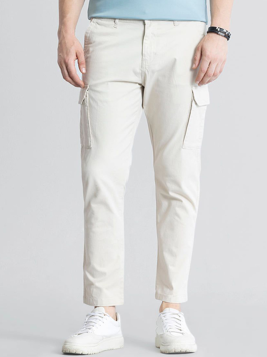 Snitch Men Smart Slim Fit Cargo Trousers, Cream
Snitch Men Smart Slim Fit Cargo Trousers, Cream