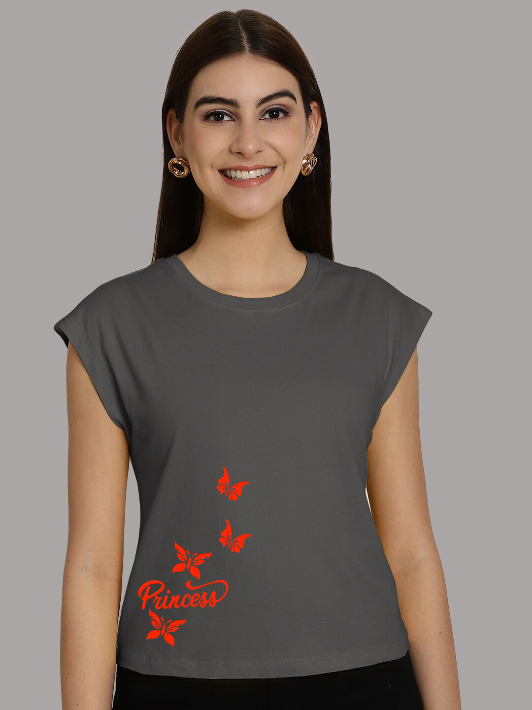 Friskers Graphic Printed Extended Sleeves Pure Cotton Regular T-shirt, Grey 
Friskers Graphic Printed Extended Sleeves Pure Cotton Regular T-shirt, Grey