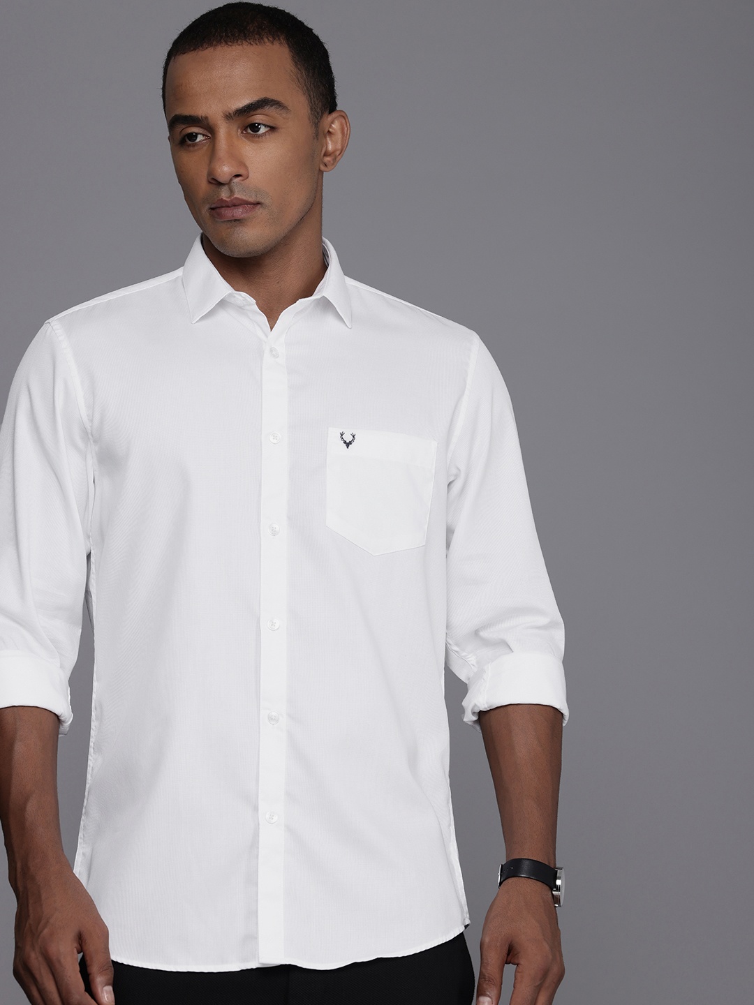 Allen Solly Classic Fit Self Design Textured Cutaway Collar Pure Cotton Casual Shirt, White
Allen Solly Classic Fit Self Design Textured Cutaway Collar Pure Cotton Casual Shirt, White