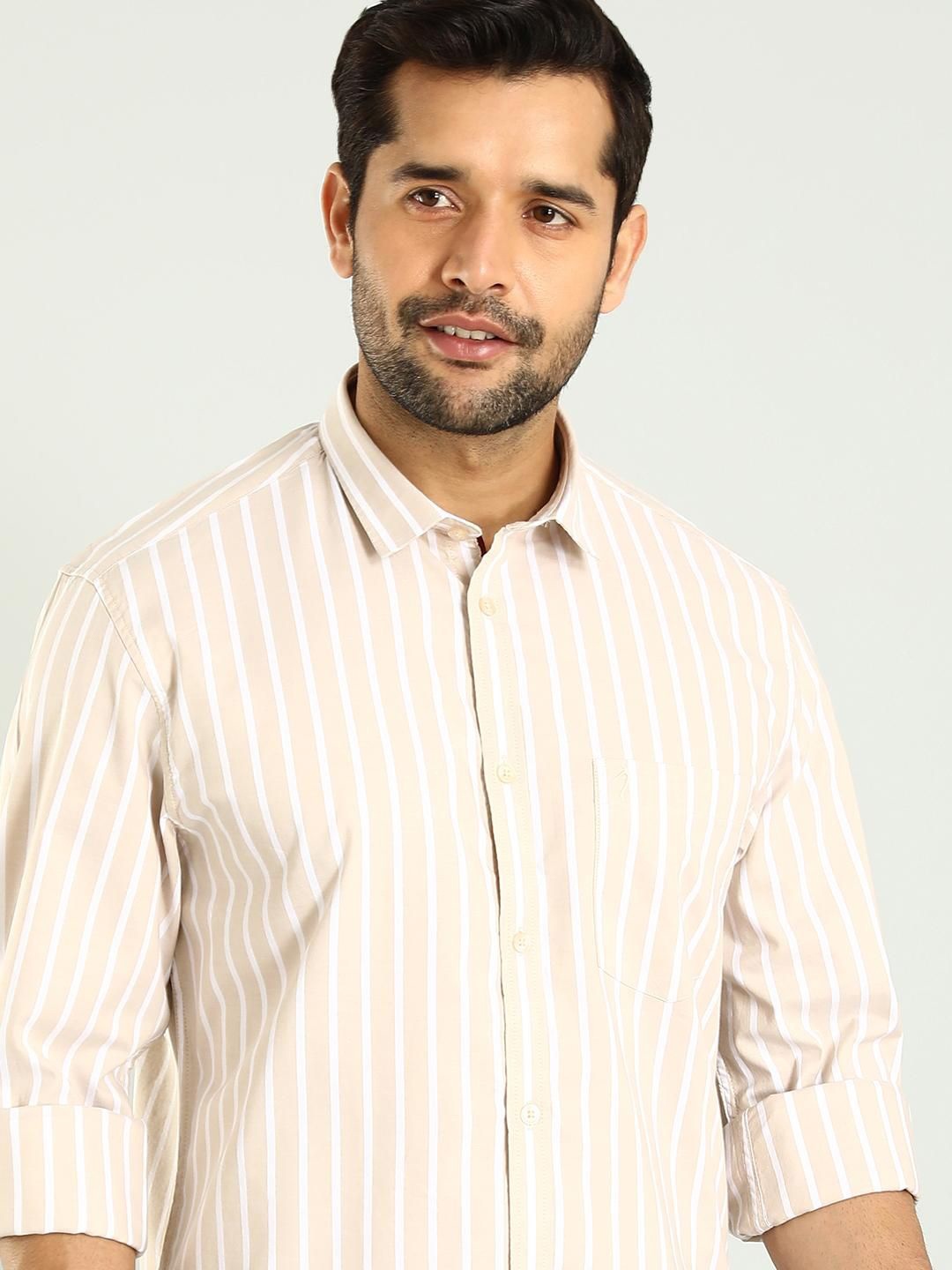 Indian Terrain Slim Fit Striped Spread Collar Long Sleeves Cotton Casual Shirt, Brown
Indian Terrain Slim Fit Striped Spread Collar Long Sleeves Cotton Casual Shirt, Brown