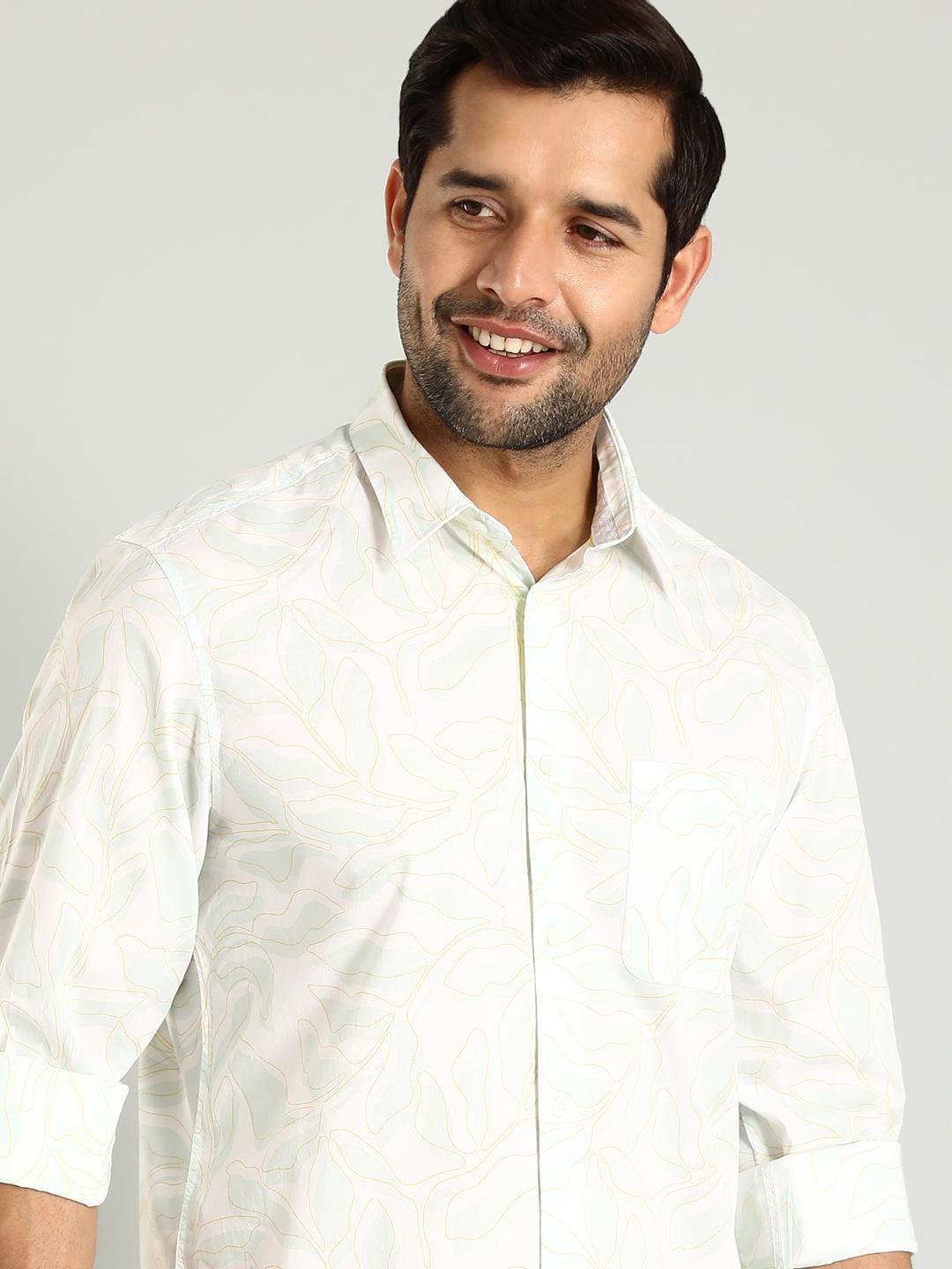 Indian Terrain Classic Spread Collar Slim Fit Floral Printed Cotton Casual Shirt, Green
Indian Terrain Classic Spread Collar Slim Fit Floral Printed Cotton Casual Shirt, Green
