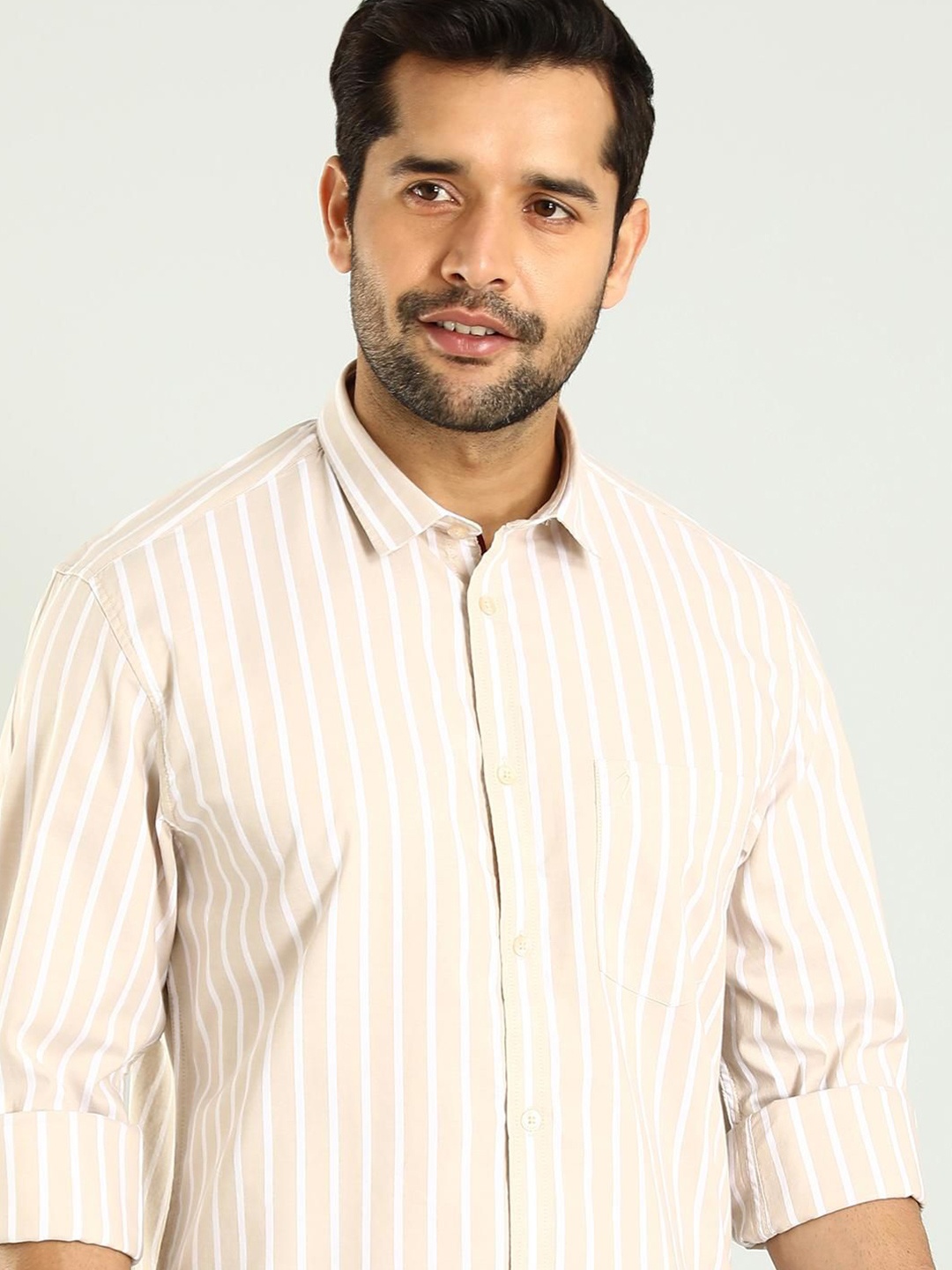 Indian Terrain Spread Collar Long Sleeves Classic Slim Fit Cotton Striped Casual Shirt, Brown
Indian Terrain Spread Collar Long Sleeves Classic Slim Fit Cotton Striped Casual Shirt, Brown