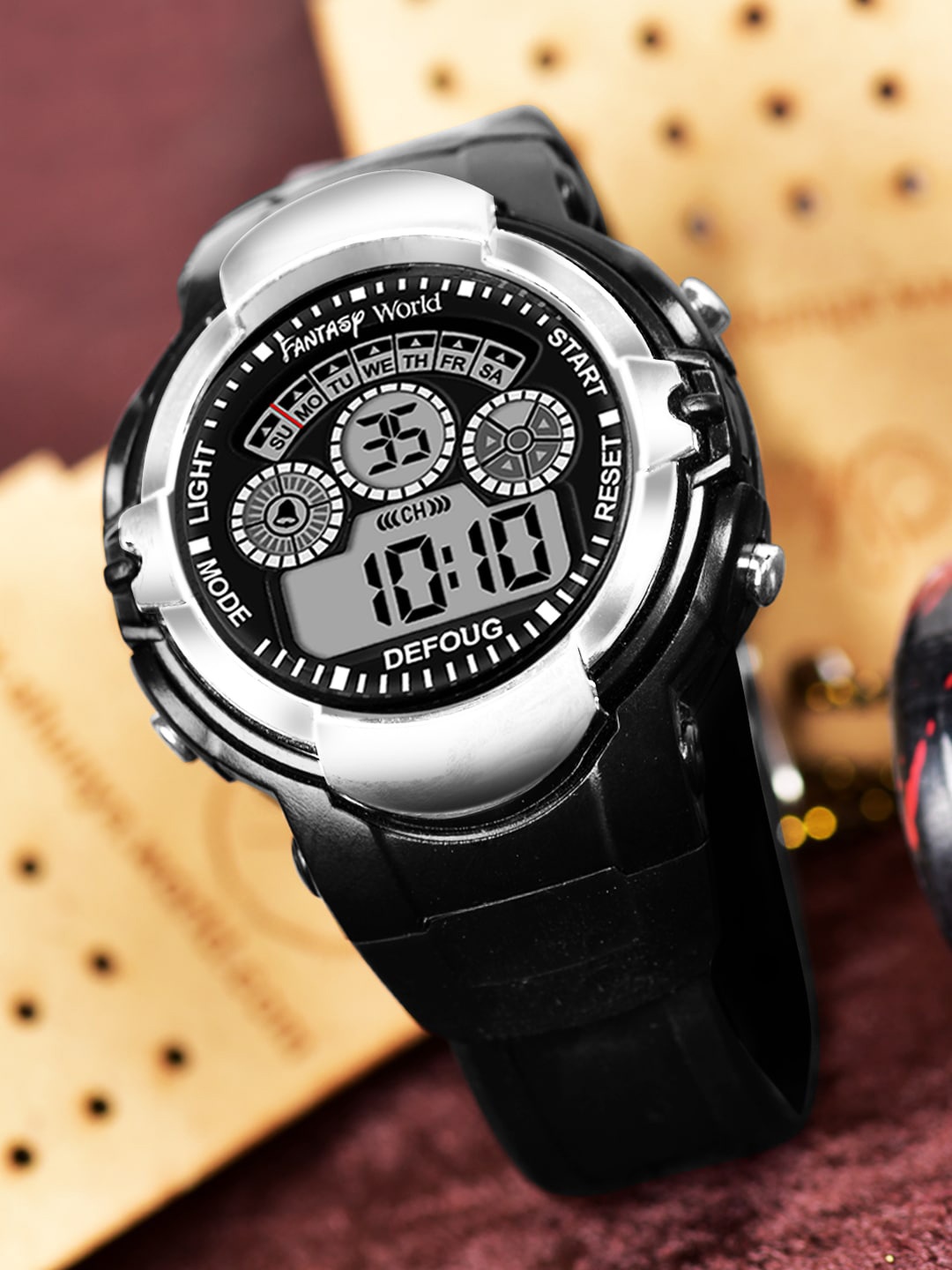 Fantasy World Kids Patterned Dial & Straps Digital Multi Function Watch FW24-YS-02-BK01, Black
Fantasy World Kids Patterned Dial & Straps Digital Multi Function Watch FW24-YS-02-BK01, Black