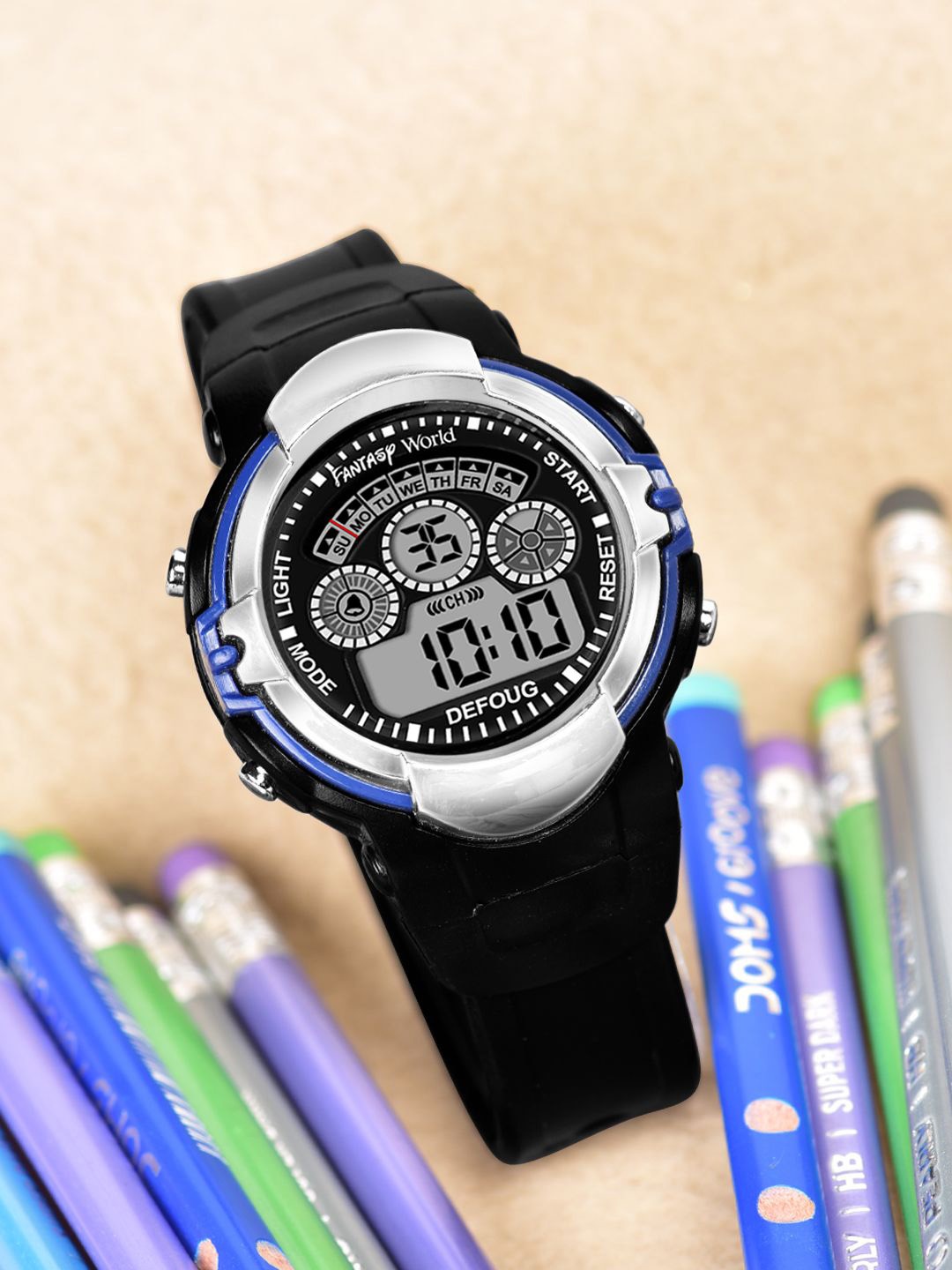 Fantasy World Kids Printed Dial & Straps Digital Multi Function Watch FW24-YS-02-BL01, Blue
Fantasy World Kids Printed Dial & Straps Digital Multi Function Watch FW24-YS-02-BL01, Blue