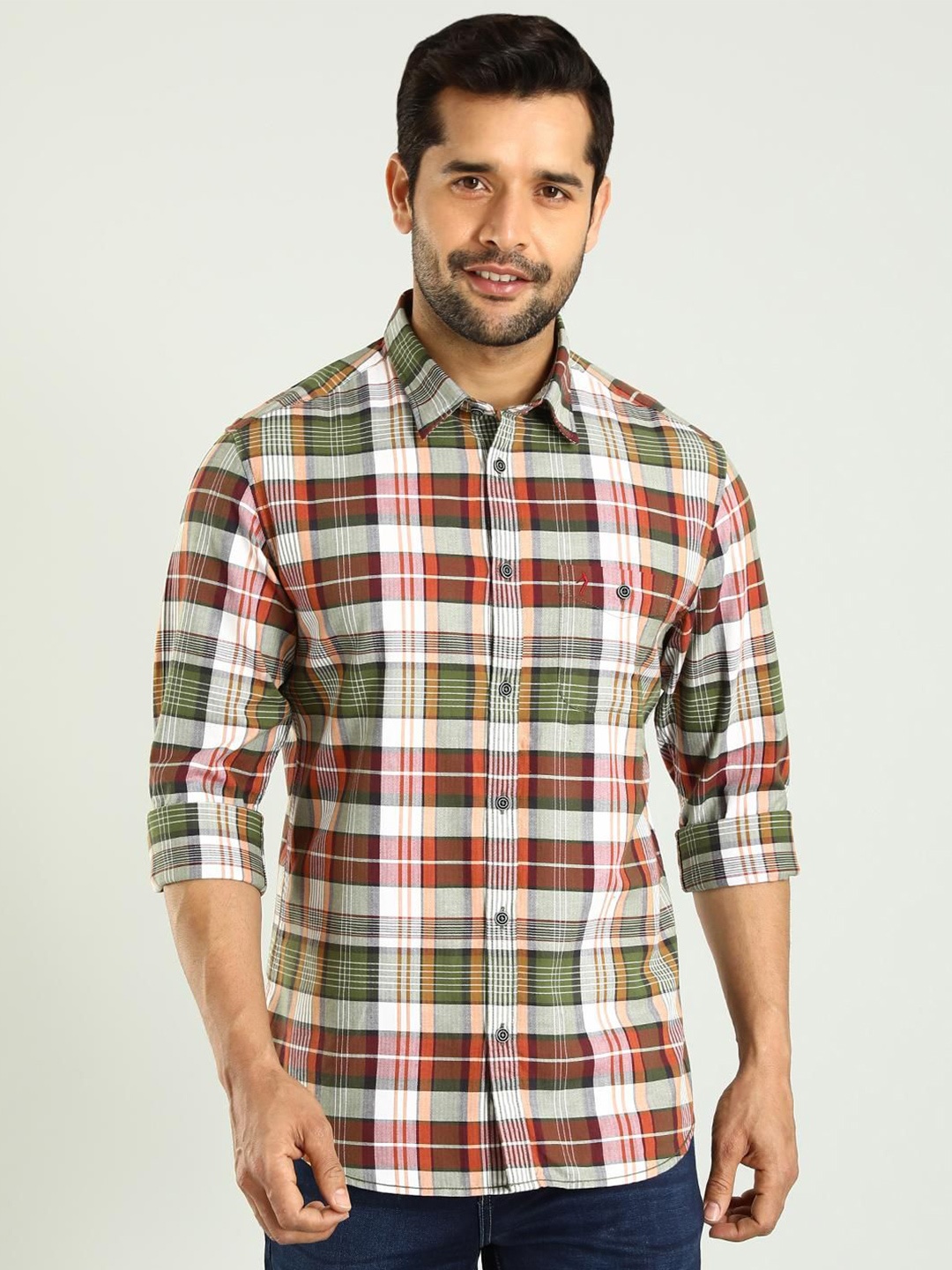 Indian Terrain Men Chiseled Skinny Fit Tartan Checks Opaque Checked Casual Shirt, Green
Indian Terrain Men Chiseled Skinny Fit Tartan Checks Opaque Checked Casual Shirt, Green