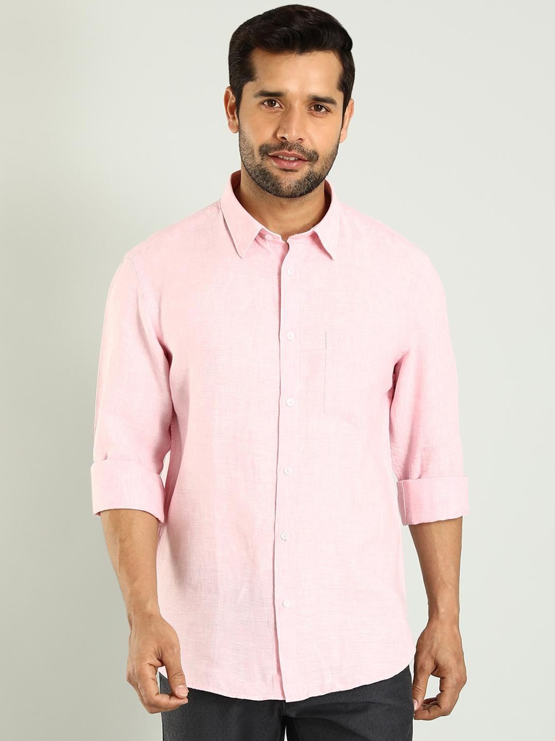 Indian Terrain Spread Collar Long Sleeves Cotton Classic Slim Fit Linen Casual Shirt, Pink
Indian Terrain Spread Collar Long Sleeves Cotton Classic Slim Fit Linen Casual Shirt, Pink