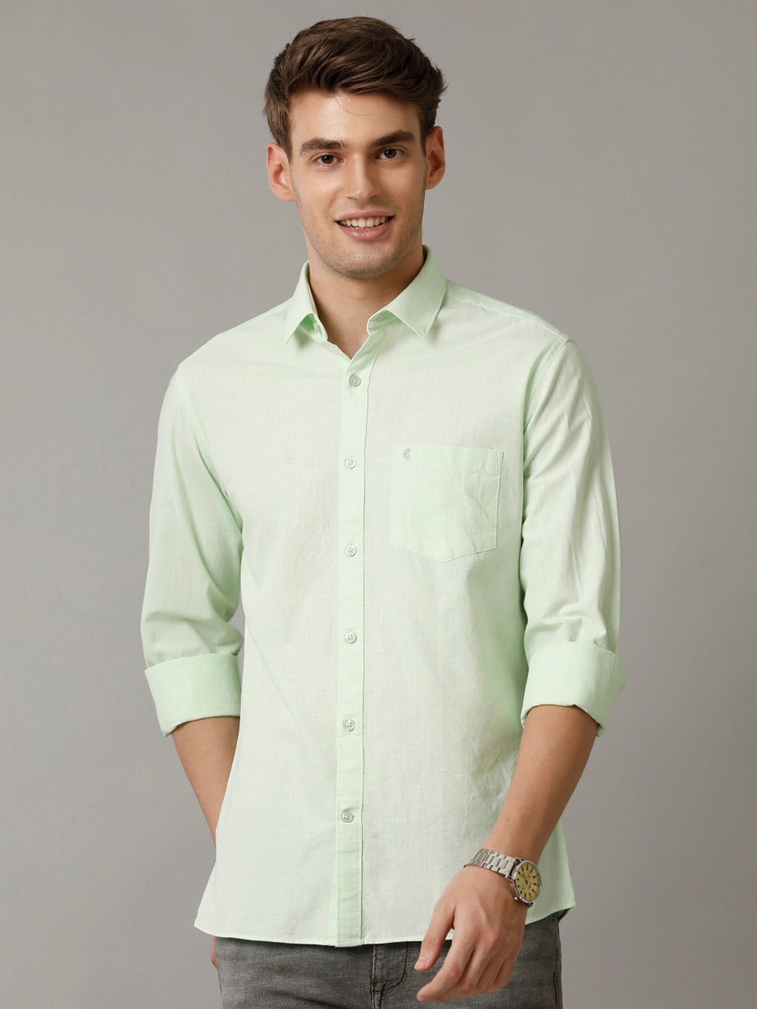 CAVALLO by Linen Club Contemporary Slim Fit Spread Collar Long Sleeves Casual Shirt, Green
CAVALLO by Linen Club Contemporary Slim Fit Spread Collar Long Sleeves Casual Shirt, Green