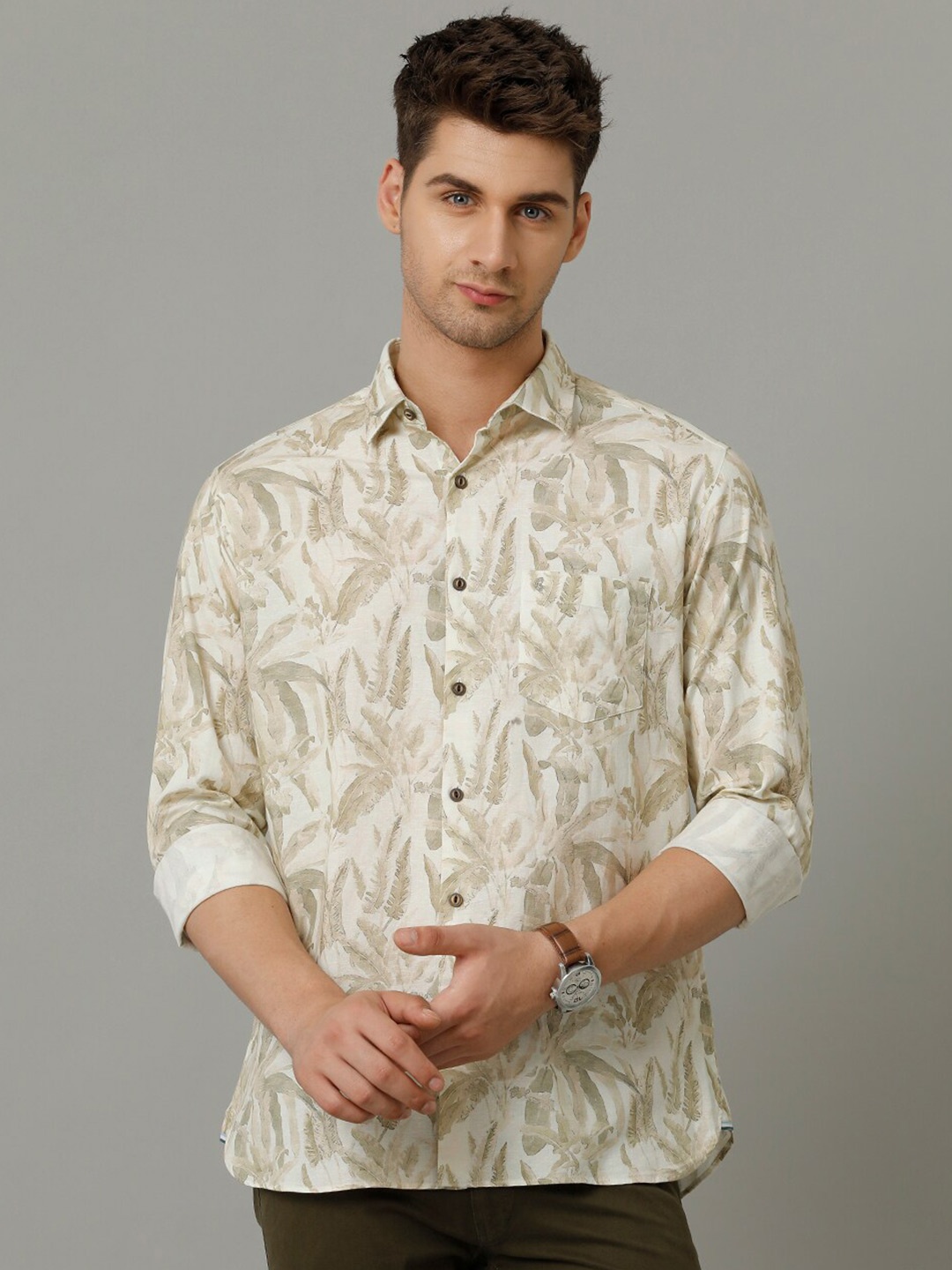 CAVALLO by Linen Club Men Contemporary Slim Fit Floral Opaque Printed Casual Shirt, Off white
CAVALLO by Linen Club Men Contemporary Slim Fit Floral Opaque Printed Casual Shirt, Off white
