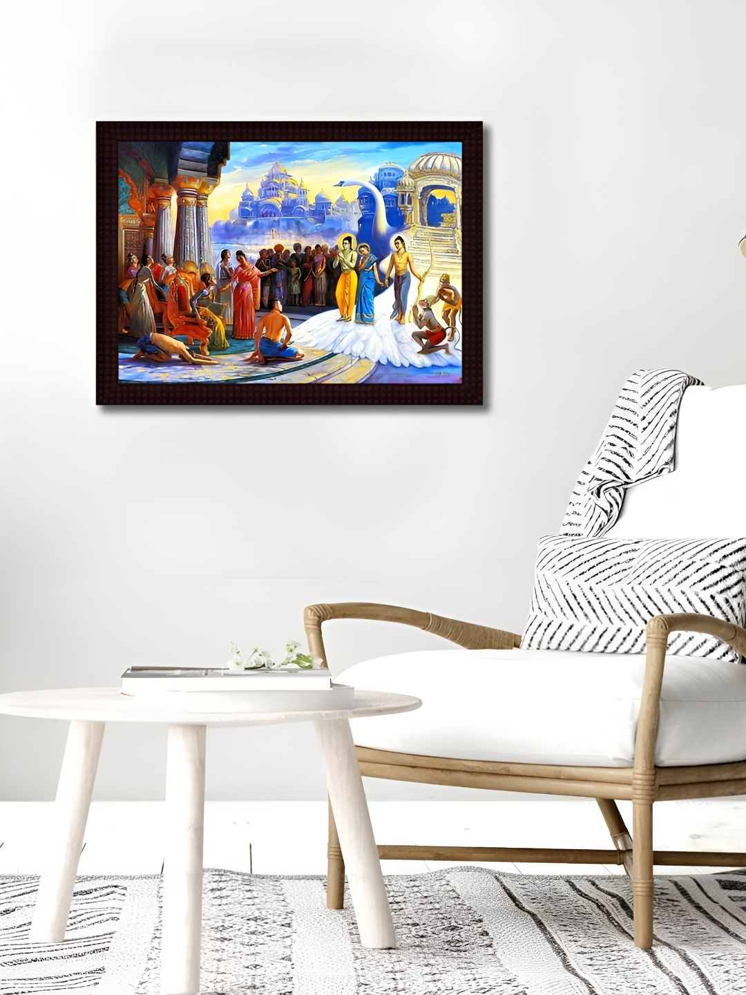 Tamatina Blue & White Lord Ram & Sita Return To Ayodhya Religious Printed Wooden Wall Art
Tamatina Blue & White Lord Ram & Sita Return To Ayodhya Religious Printed Wooden Wall Art