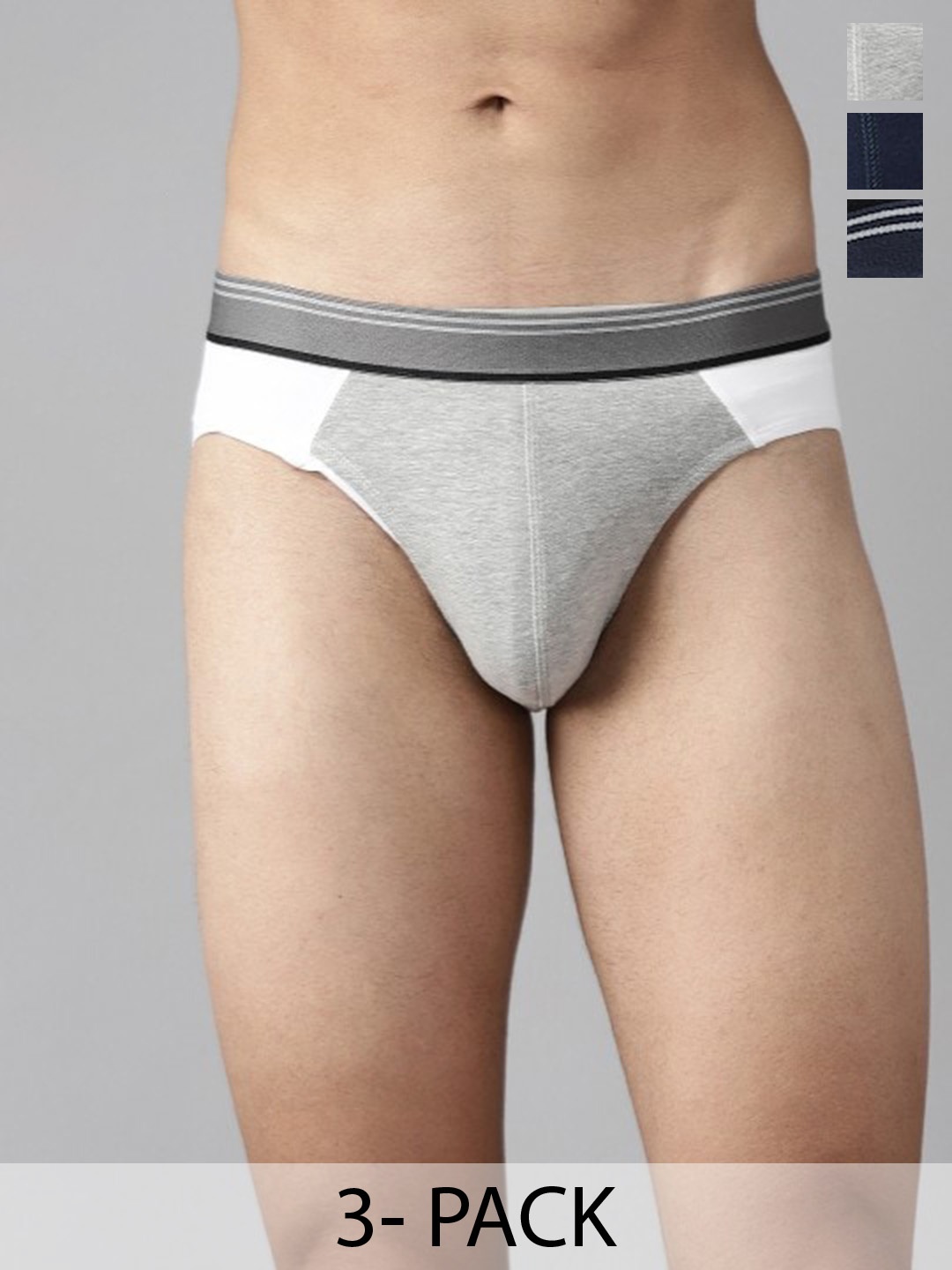 The Roadster Lifestyle Co Pack of 3 Colorblocked Cotton Outer-Elastic Briefs RD-B-70-p3-B, Blue
The Roadster Lifestyle Co Pack of 3 Colorblocked Cotton Outer-Elastic Briefs RD-B-70-p3-B, Blue