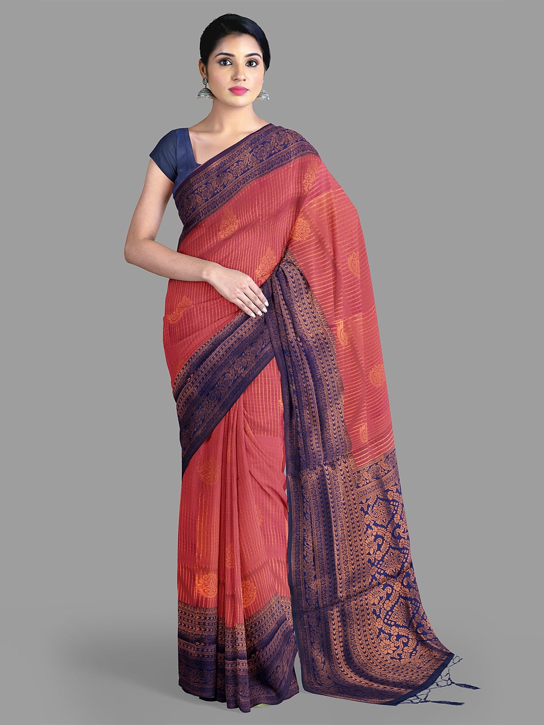 The Chennai Silks Ethnic Motifs Zari Art Silk Banarasi Saree With Blouse Piece, Burgundy
The Chennai Silks Ethnic Motifs Zari Art Silk Banarasi Saree With Blouse Piece, Burgundy