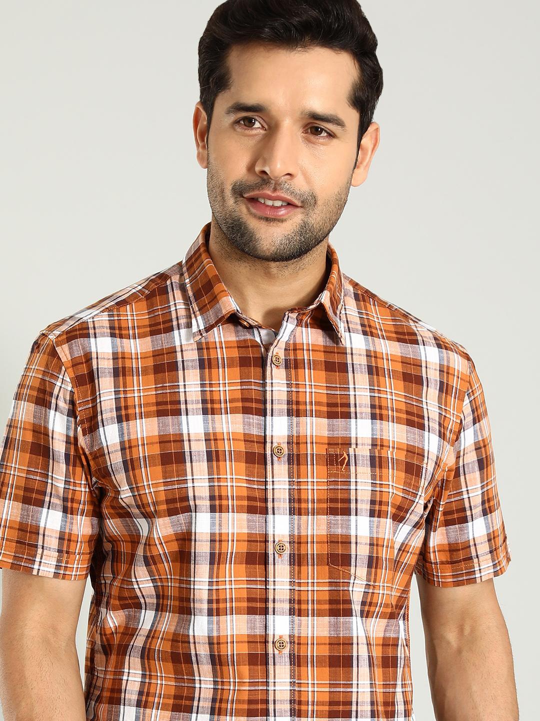 Indian Terrain Tartan Checks Checked Classic Slim Fit Pure Cotton Casual Shirt, Orange
Indian Terrain Tartan Checks Checked Classic Slim Fit Pure Cotton Casual Shirt, Orange