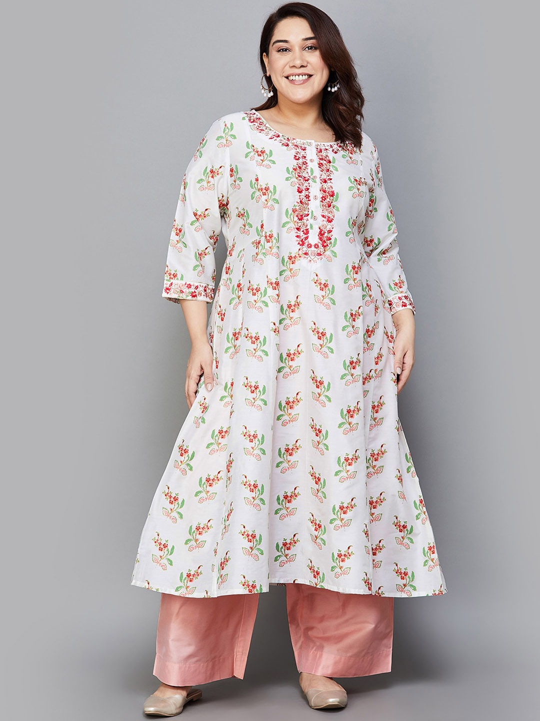 Moiree by Lifestyle Women Floral Printed Regular Thread Work Kurta Palazzos With Dupatta, Off white
Moiree by Lifestyle Women Floral Printed Regular Thread Work Kurta Palazzos With Dupatta, Off white