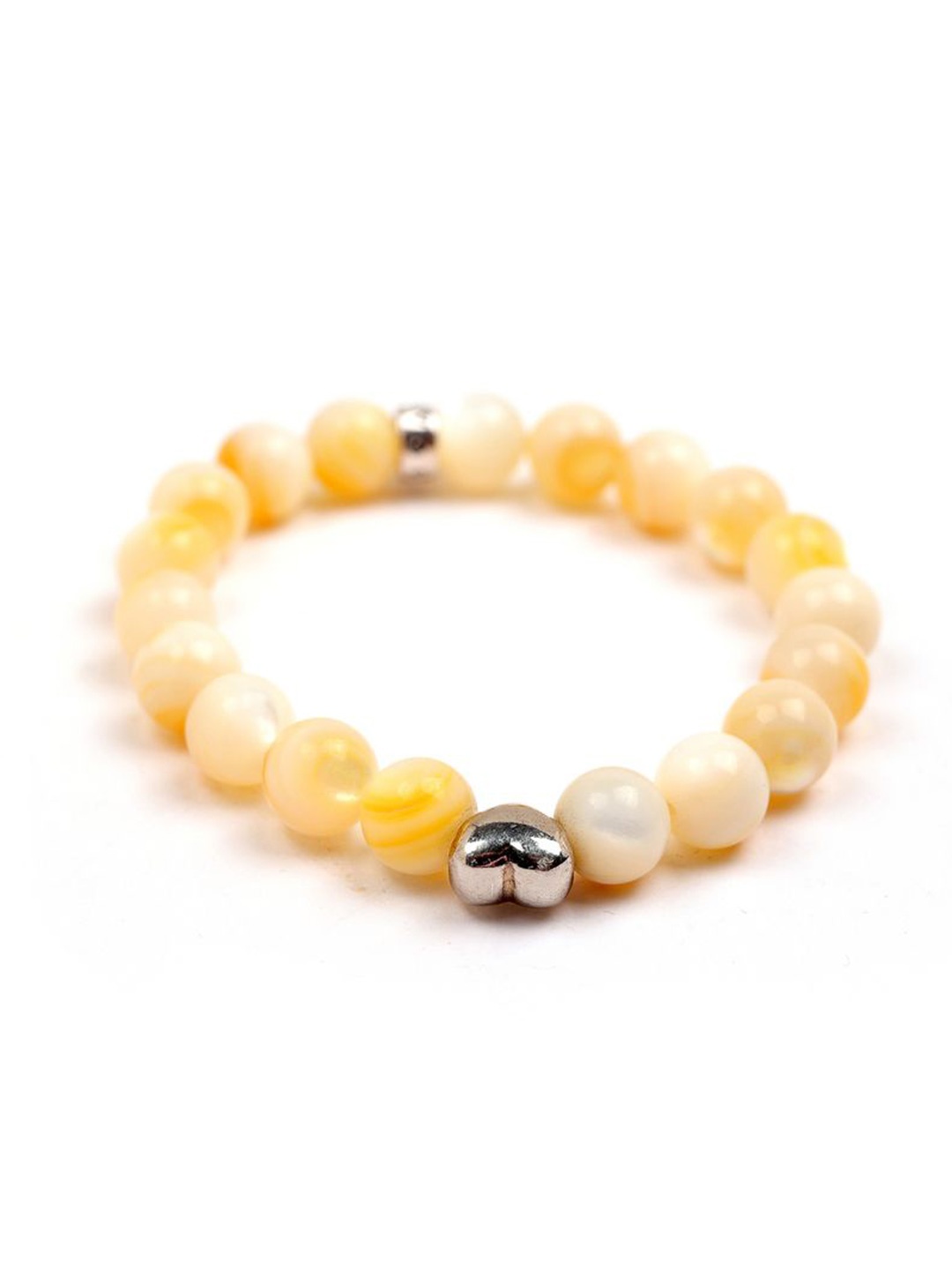 Stone Story By Shruti Women Mother of Pearl Handcrafted Elasticated Bracelet, Silver
Stone Story By Shruti Women Mother of Pearl Handcrafted Elasticated Bracelet, Silver