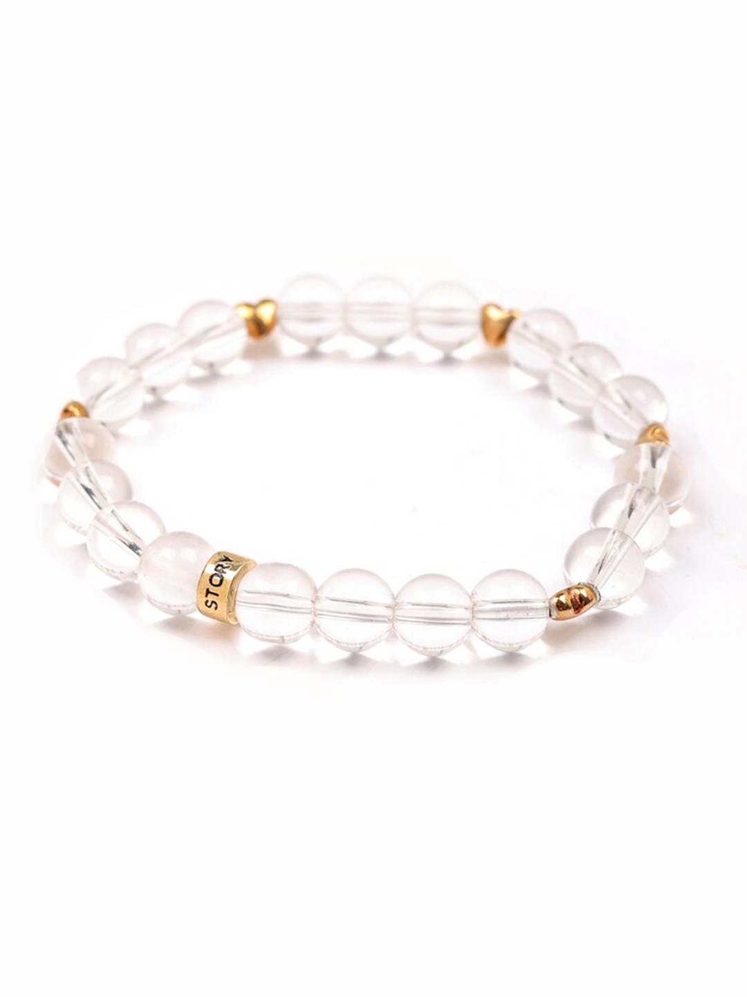 Stone Story By Shruti Women Sterling Silver Handcrafted Gold-Plated Elasticated Bracelet
Stone Story By Shruti Women Sterling Silver Handcrafted Gold-Plated Elasticated Bracelet