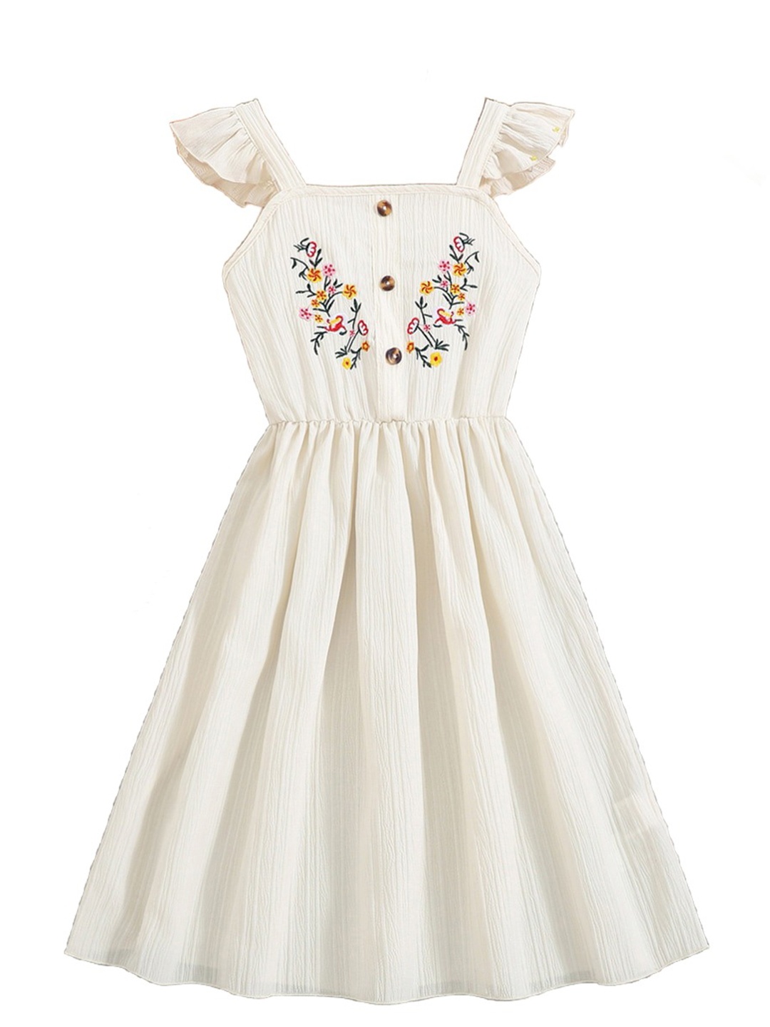 StyleCast x Revolte Girls Floral Embroidered Square Neck Fit & Flare Maxi Dress, Beige
StyleCast x Revolte Girls Floral Embroidered Square Neck Fit & Flare Maxi Dress, Beige