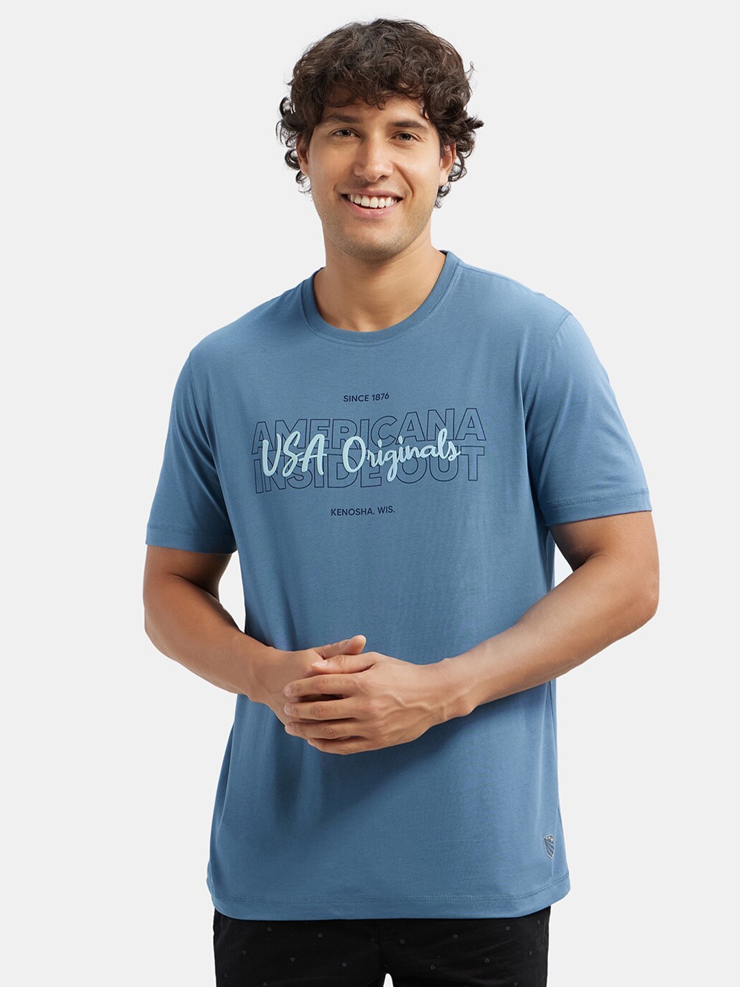 Jockey Super Combed Cotton Rich Graphic Printed Round Neck Half Sleeve Tshirt-US81, Blue
Jockey Super Combed Cotton Rich Graphic Printed Round Neck Half Sleeve Tshirt-US81, Blue