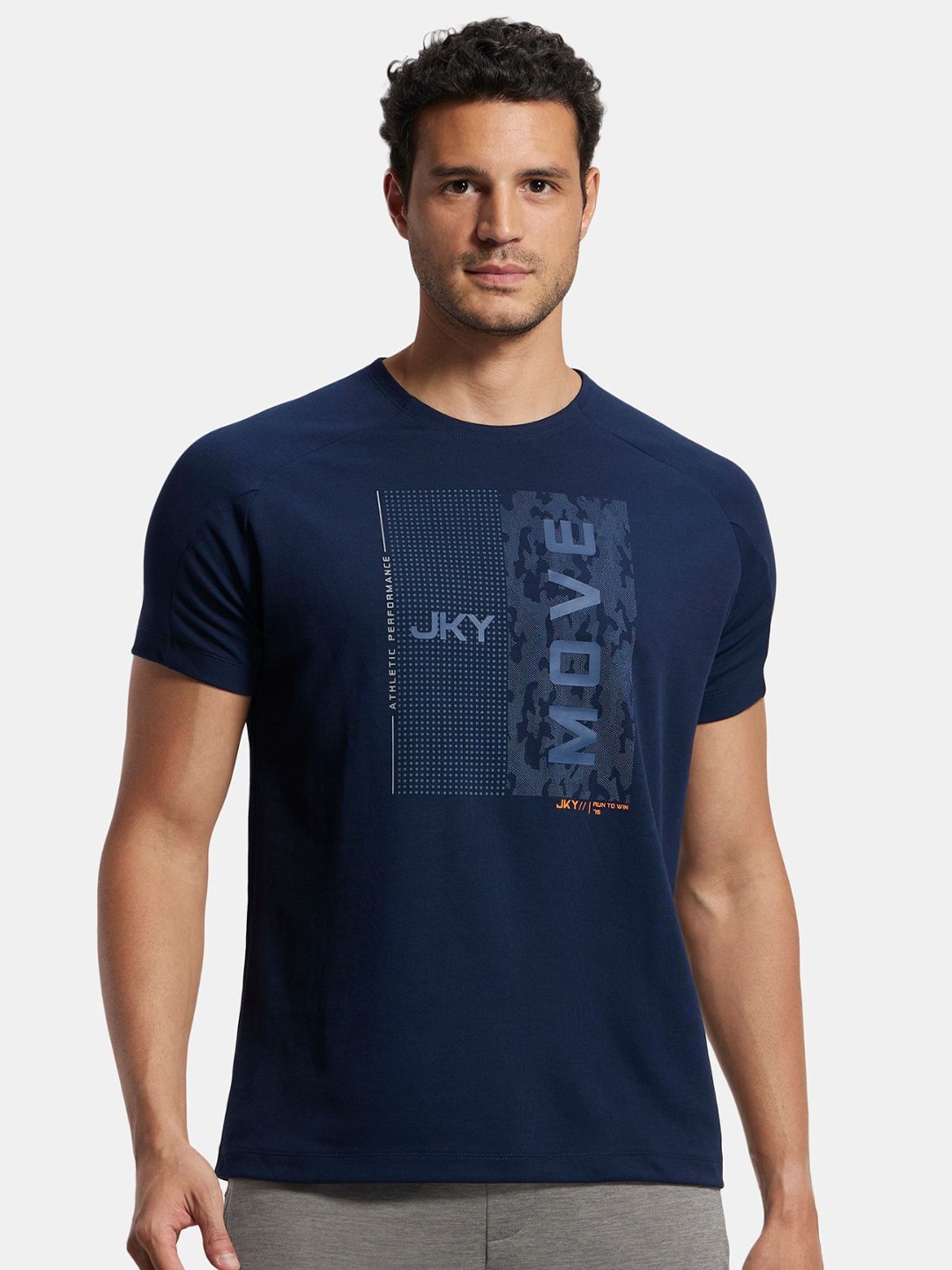 Jockey Super Combed Cotton Blend Printed Round Neck Half Sleeve Tshirt-MV02, Navy blue
Jockey Super Combed Cotton Blend Printed Round Neck Half Sleeve Tshirt-MV02, Navy blue