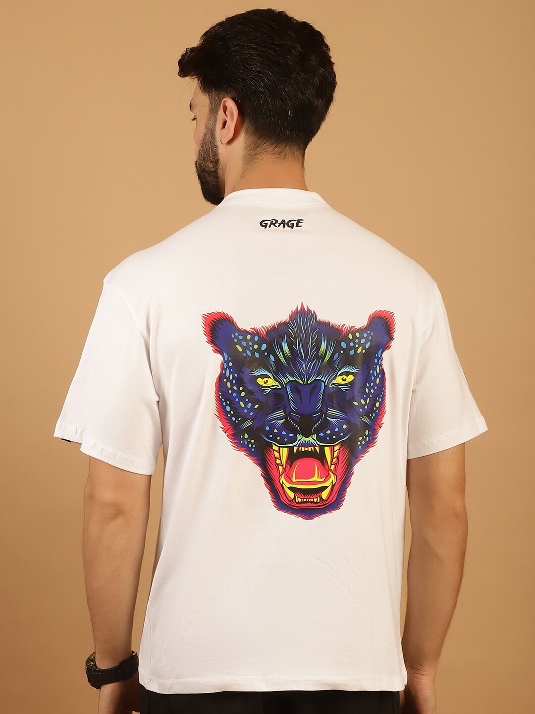 TAG 7 Graphic Printed Round Neck Short Sleeves Pure Cotton Oversized T-shirt, White
TAG 7 Graphic Printed Round Neck Short Sleeves Pure Cotton Oversized T-shirt, White