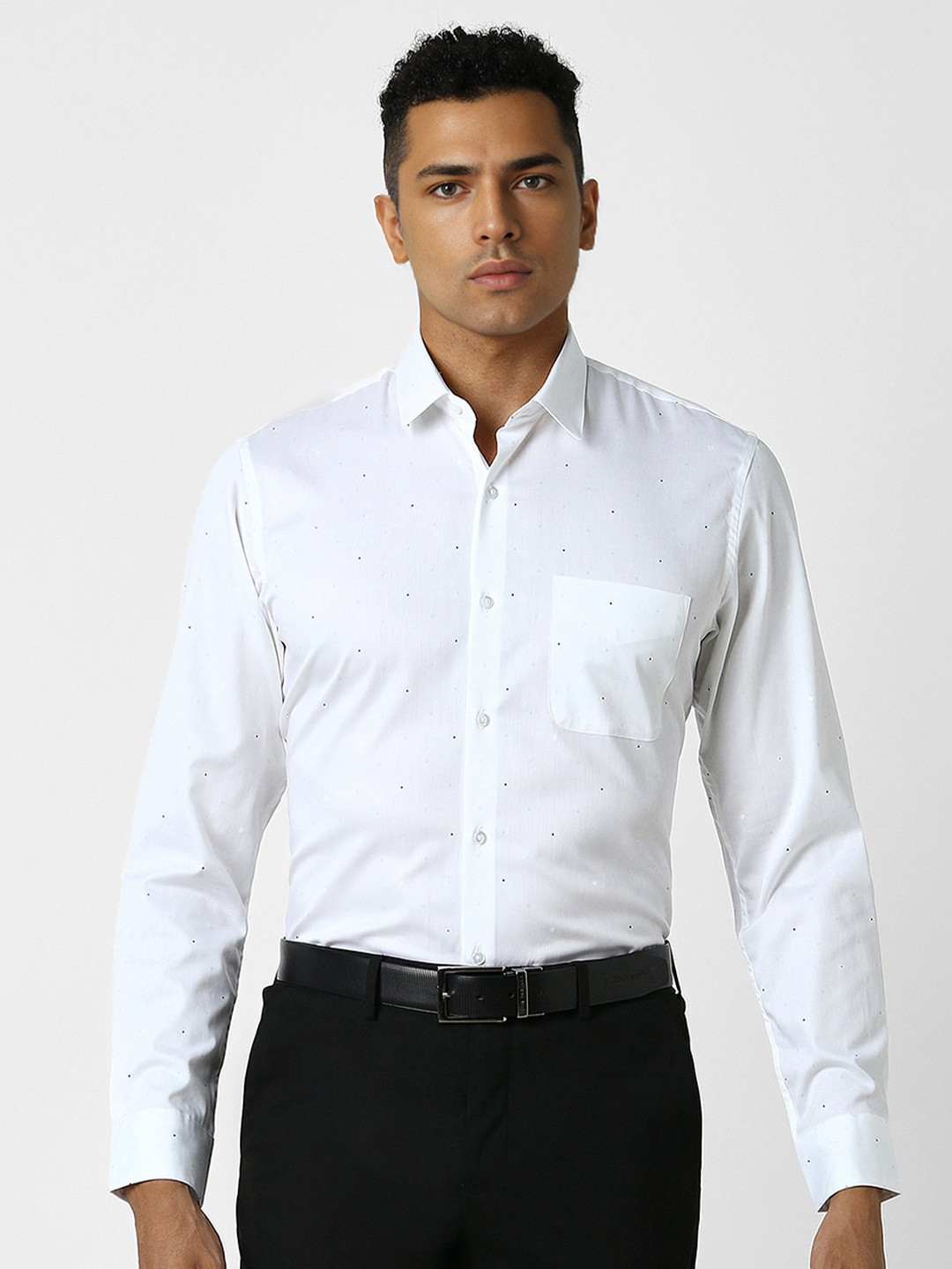 Peter England Men Slim Fit Opaque Printed Formal Shirt, White
Peter England Men Slim Fit Opaque Printed Formal Shirt, White