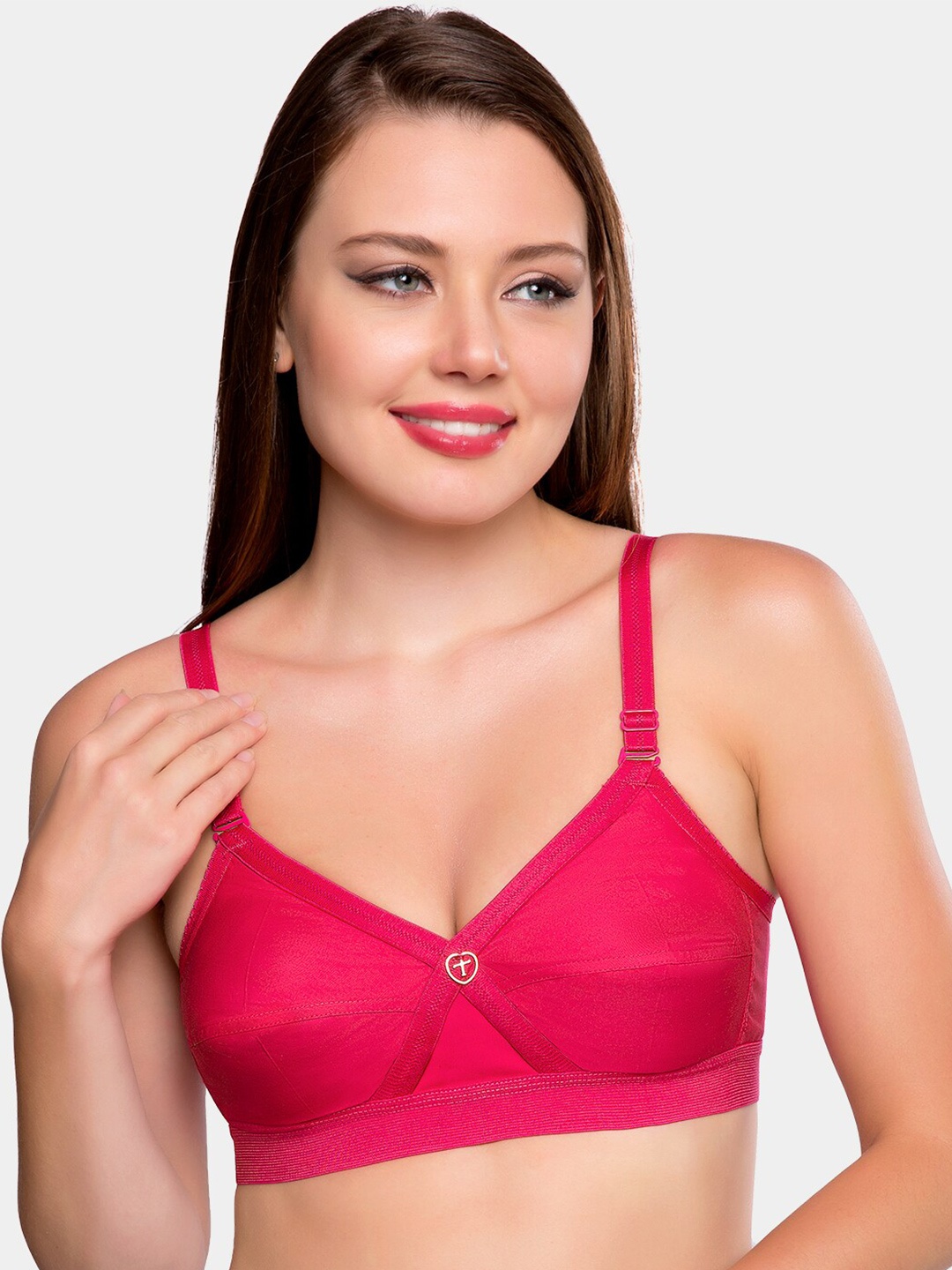 Trylo Krutika Plain Pure Cotton Non-Padded Non-Wired Full Coverage Super Support Bra, Pink
Trylo Krutika Plain Pure Cotton Non-Padded Non-Wired Full Coverage Super Support Bra, Pink
