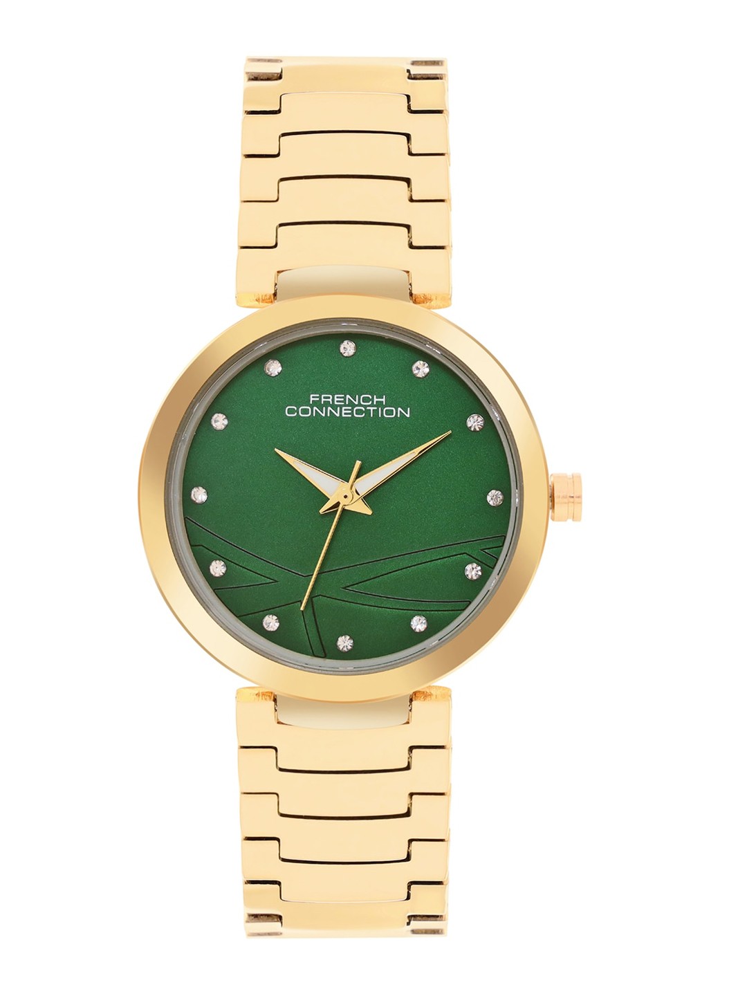 French Connection Women Patterned Dial & Stainless Steel Straps Analogue Watch FCN063GM, Green
French Connection Women Patterned Dial & Stainless Steel Straps Analogue Watch FCN063GM, Green