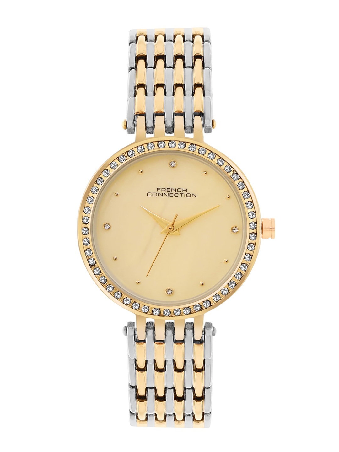 French Connection Women Embellished Dial & Stainless Steel Bracelet Style Watch FCN075TM, Champagne
French Connection Women Embellished Dial & Stainless Steel Bracelet Style Watch FCN075TM, Champagne