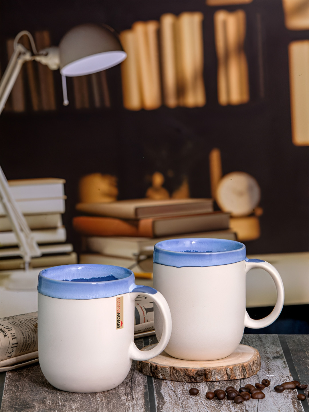 Aura White & Blue 2 Pieces Printed Dishwasher Safe Ceramic Glossy Mugs 300ml Each
Aura White & Blue 2 Pieces Printed Dishwasher Safe Ceramic Glossy Mugs 300ml Each