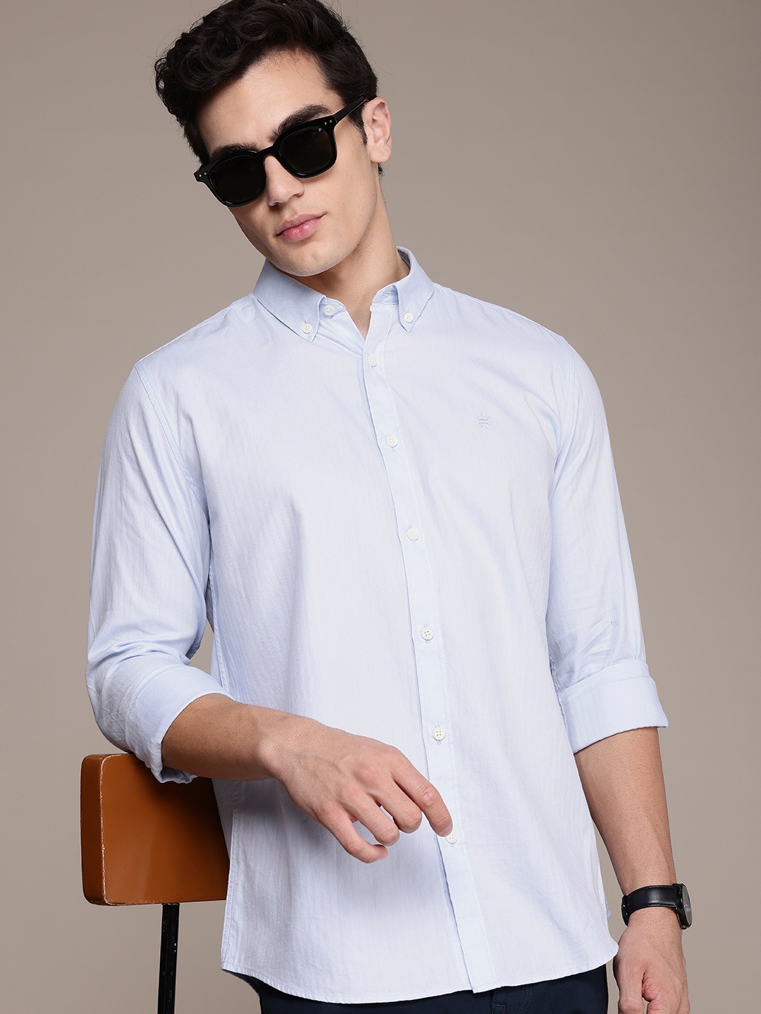 French Connection Slim Fit Self Striped Button-Down Collar Pure Cotton Casual Shirt, Blue
French Connection Slim Fit Self Striped Button-Down Collar Pure Cotton Casual Shirt, Blue