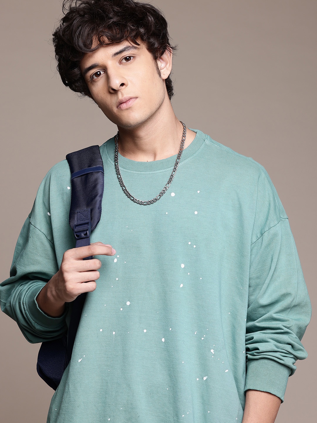 The Roadster Lifestyle Co. Abstract Print Oversized Pure Cotton Sweatshirt, Turquoise blue
The Roadster Lifestyle Co. Abstract Print Oversized Pure Cotton Sweatshirt, Turquoise blue