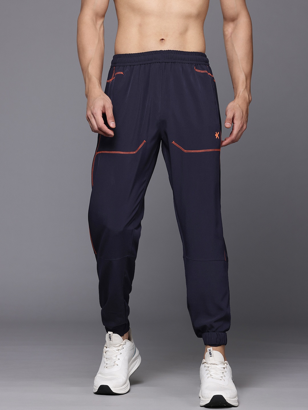 HRX by Hrithik Roshan Men Mid-Rise Training Joggers with Reflective Stripes, Navy blue
HRX by Hrithik Roshan Men Mid-Rise Training Joggers with Reflective Stripes, Navy blue