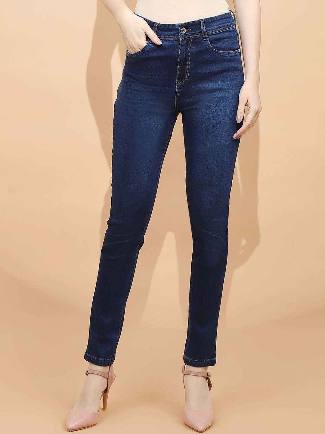 Global Republic Women Smart Slim Fit High-Rise Light Fade Clean Look Stretchable Jeans, Blue
Global Republic Women Smart Slim Fit High-Rise Light Fade Clean Look Stretchable Jeans, Blue