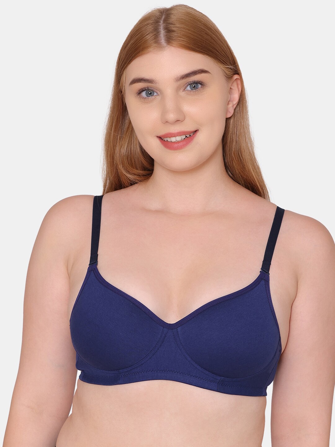 KOMLI Full Coverage Lightly Padded Cotton T-shirt Bra With All Day Comfort, Navy blue
KOMLI Full Coverage Lightly Padded Cotton T-shirt Bra With All Day Comfort, Navy blue
