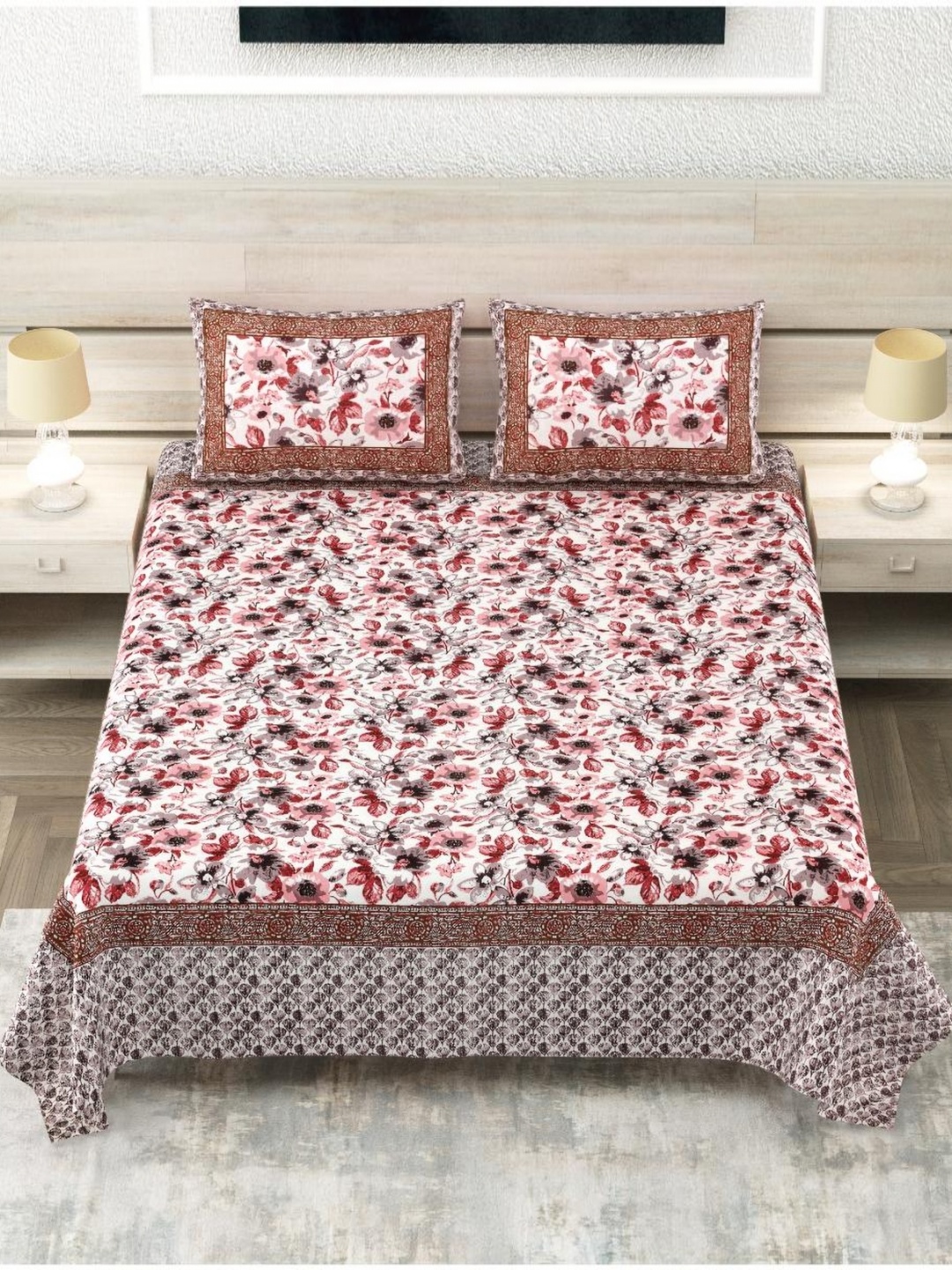 Block Print Story Heritage Pink & White Cotton 210 TC King Bedsheet With 2 Pillow Covers
Block Print Story Heritage Pink & White Cotton 210 TC King Bedsheet With 2 Pillow Covers