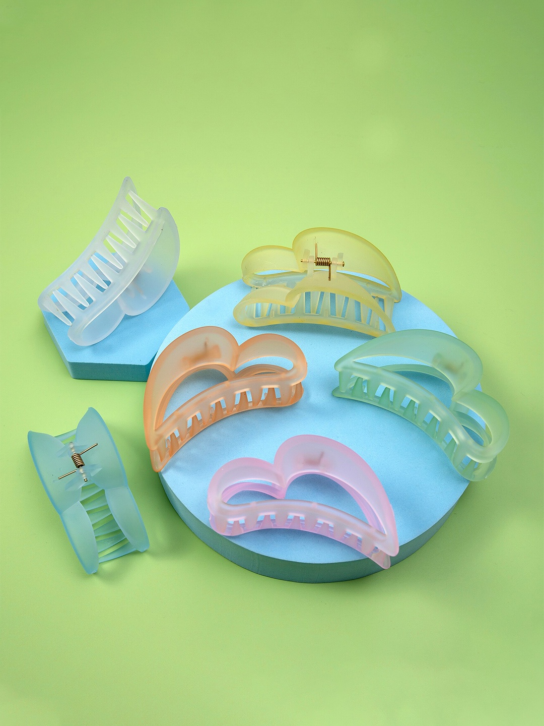 Unboxkar.in Women 6 Piece Claw Clip, Pink
