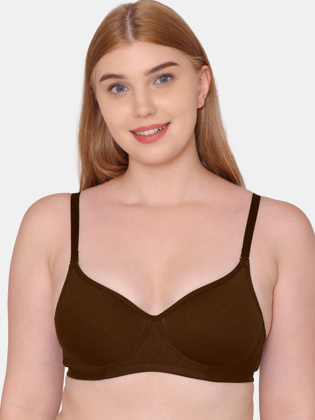 KOMLI Full Coverage Lightly Padded Cotton T-shirt Bra With All Day Comfort, Coffee brown
KOMLI Full Coverage Lightly Padded Cotton T-shirt Bra With All Day Comfort, Coffee brown