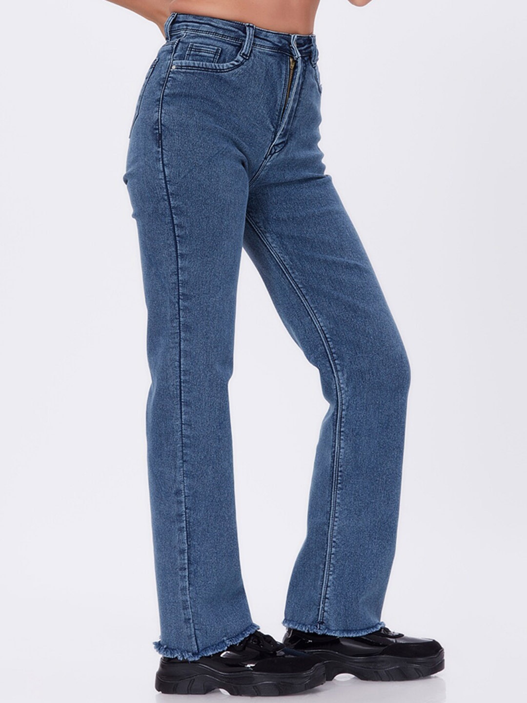 Blum Denim Women Clean Look Coloured Shade Straight Fit High-Rise Cotton Stretchable Jeans, Navy blue
Blum Denim Women Clean Look Coloured Shade Straight Fit High-Rise Cotton Stretchable Jeans, Navy blue