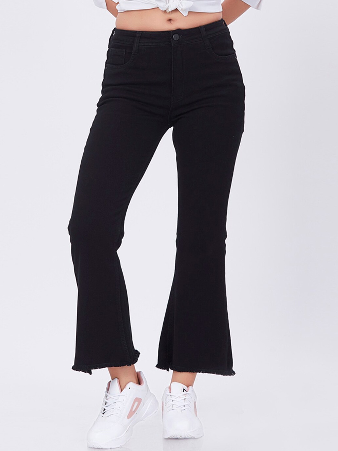 Blum Denim Women Clean Look Dark Shade Straight Fit High-Rise Cotton Stretchable Jeans, Black
Blum Denim Women Clean Look Dark Shade Straight Fit High-Rise Cotton Stretchable Jeans, Black