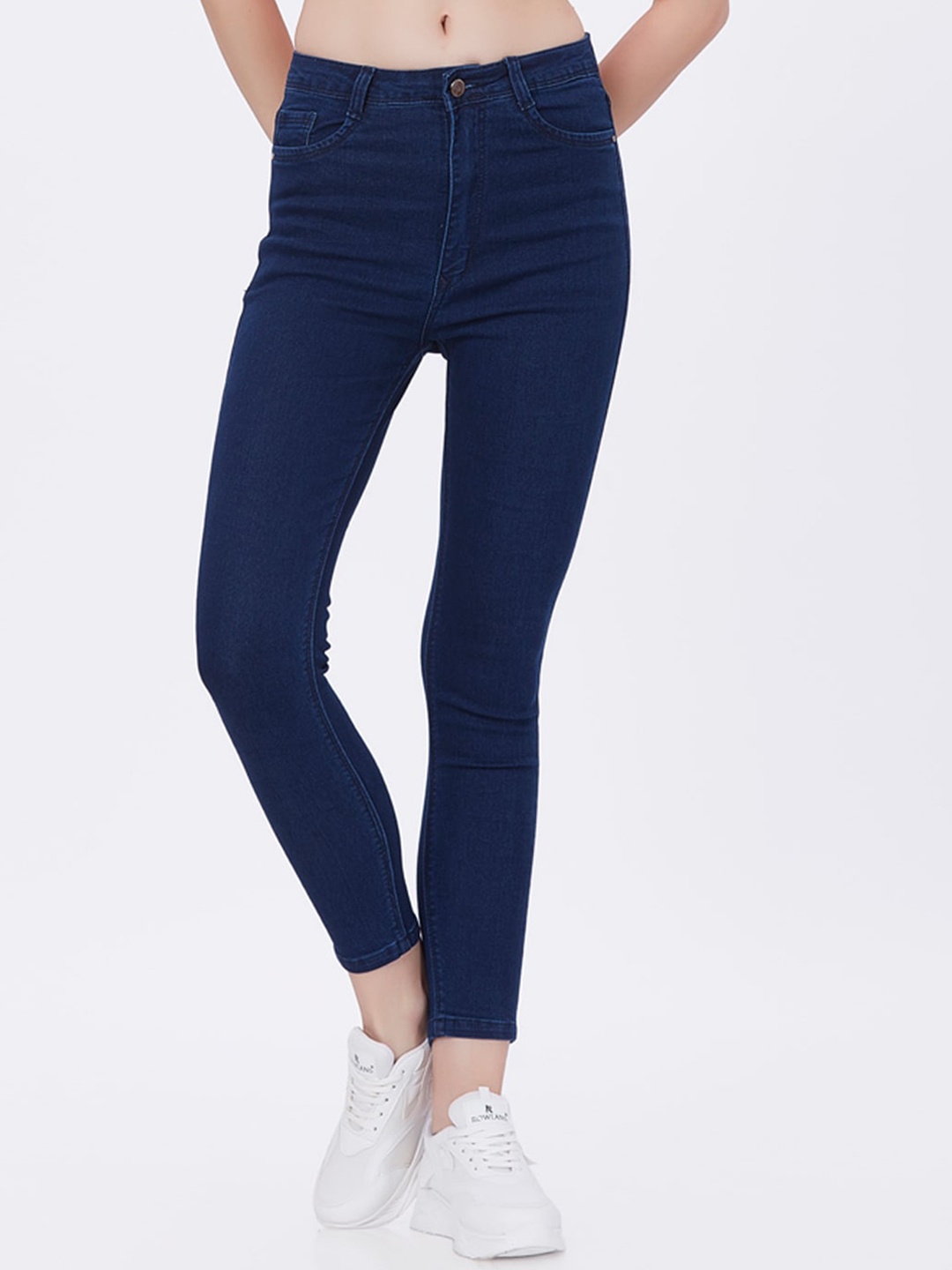 Blum Denim Women Clean Look Dark shade Skinny Fit High-Rise Cotton Stretchable Jeans, Navy blue
Blum Denim Women Clean Look Dark shade Skinny Fit High-Rise Cotton Stretchable Jeans, Navy blue