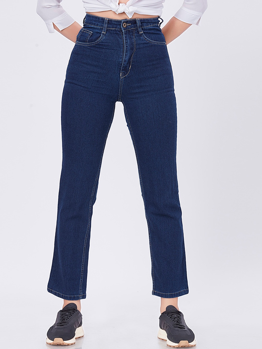 Blum Denim Women Skinny Fit High-Rise Clean Look Cotton Stretchable Jeans, Navy blue
Blum Denim Women Skinny Fit High-Rise Clean Look Cotton Stretchable Jeans, Navy blue