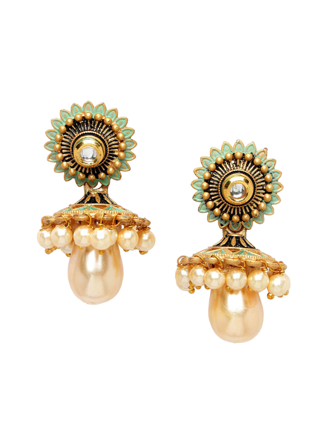 ADIVA Gold-Plated Classic Jhumkas Earrings
ADIVA Gold-Plated Classic Jhumkas Earrings